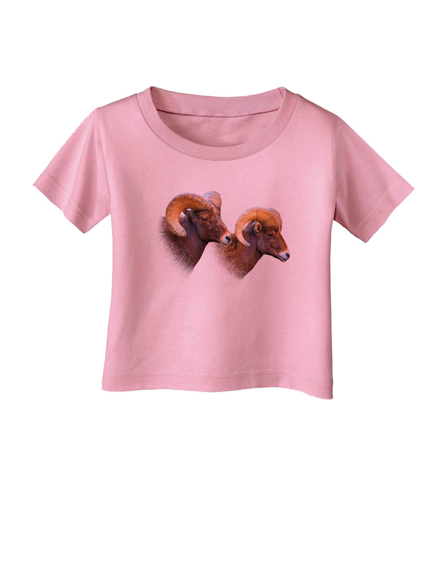 Two Majestic Bighorn Rams Infant T-Shirt-Infant T-Shirt-TooLoud-Candy-Pink-06-Months-Davson Sales