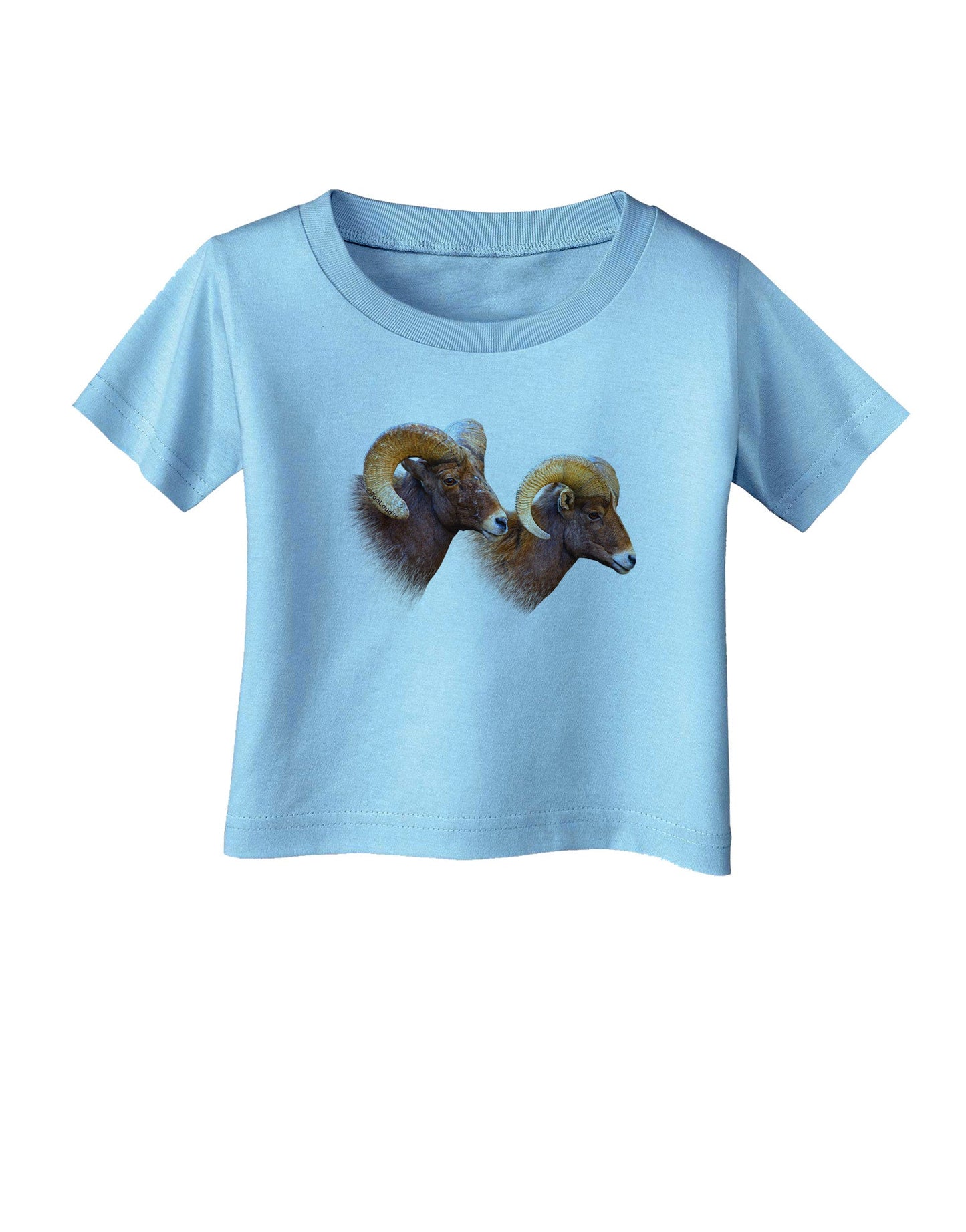 Two Majestic Bighorn Rams Infant T-Shirt-Infant T-Shirt-TooLoud-Aquatic-Blue-06-Months-Davson Sales