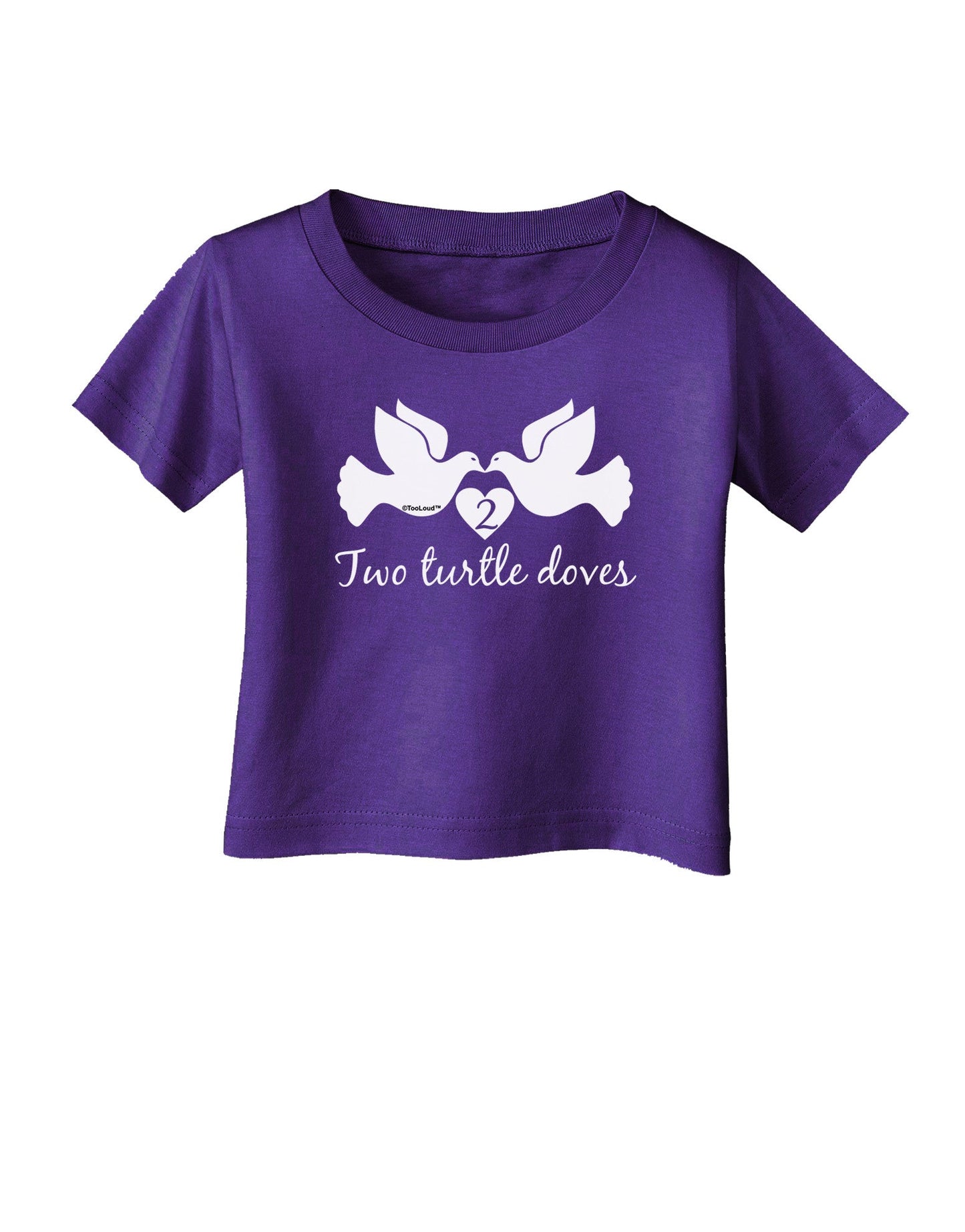 Two Turtle Doves Text Infant T-Shirt Dark-Infant T-Shirt-TooLoud-Purple-06-Months-Davson Sales