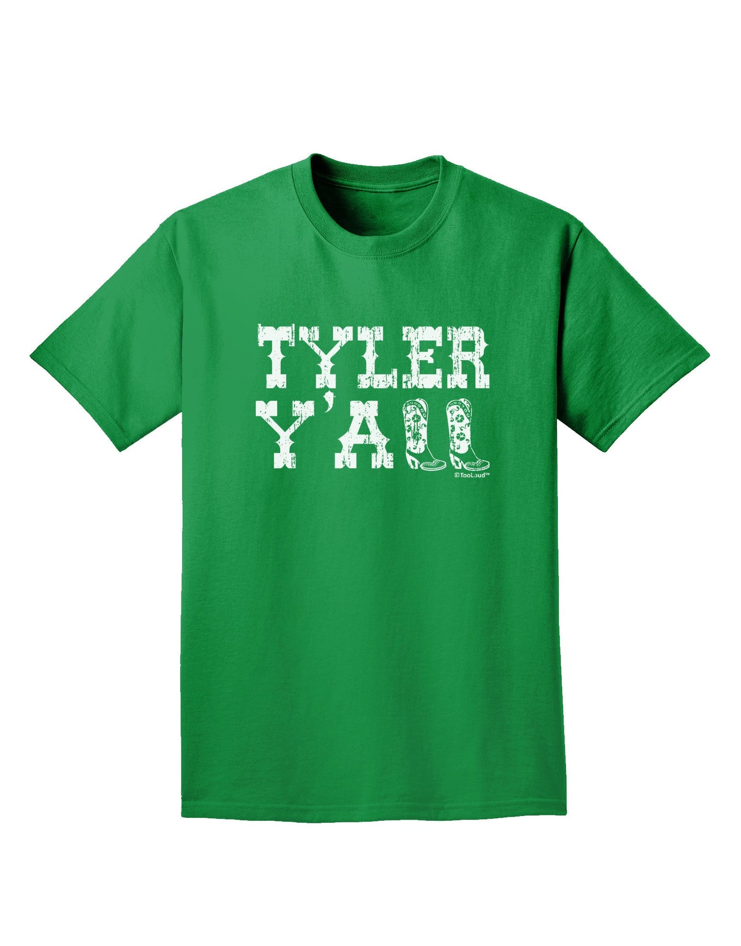 Tyler Y'all - Southwestern Style Adult Dark T-Shirt-Mens T-Shirt-TooLoud-Kelly-Green-Small-Davson Sales