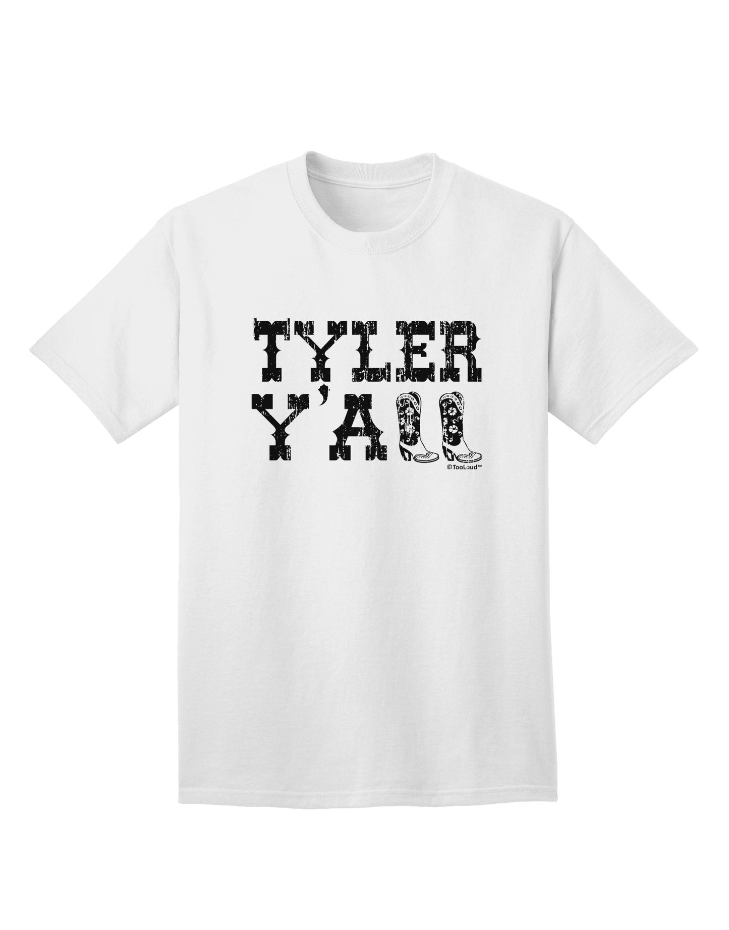 Tyler Y'all - Southwestern Style Adult T-Shirt-Mens T-Shirt-TooLoud-White-Small-Davson Sales