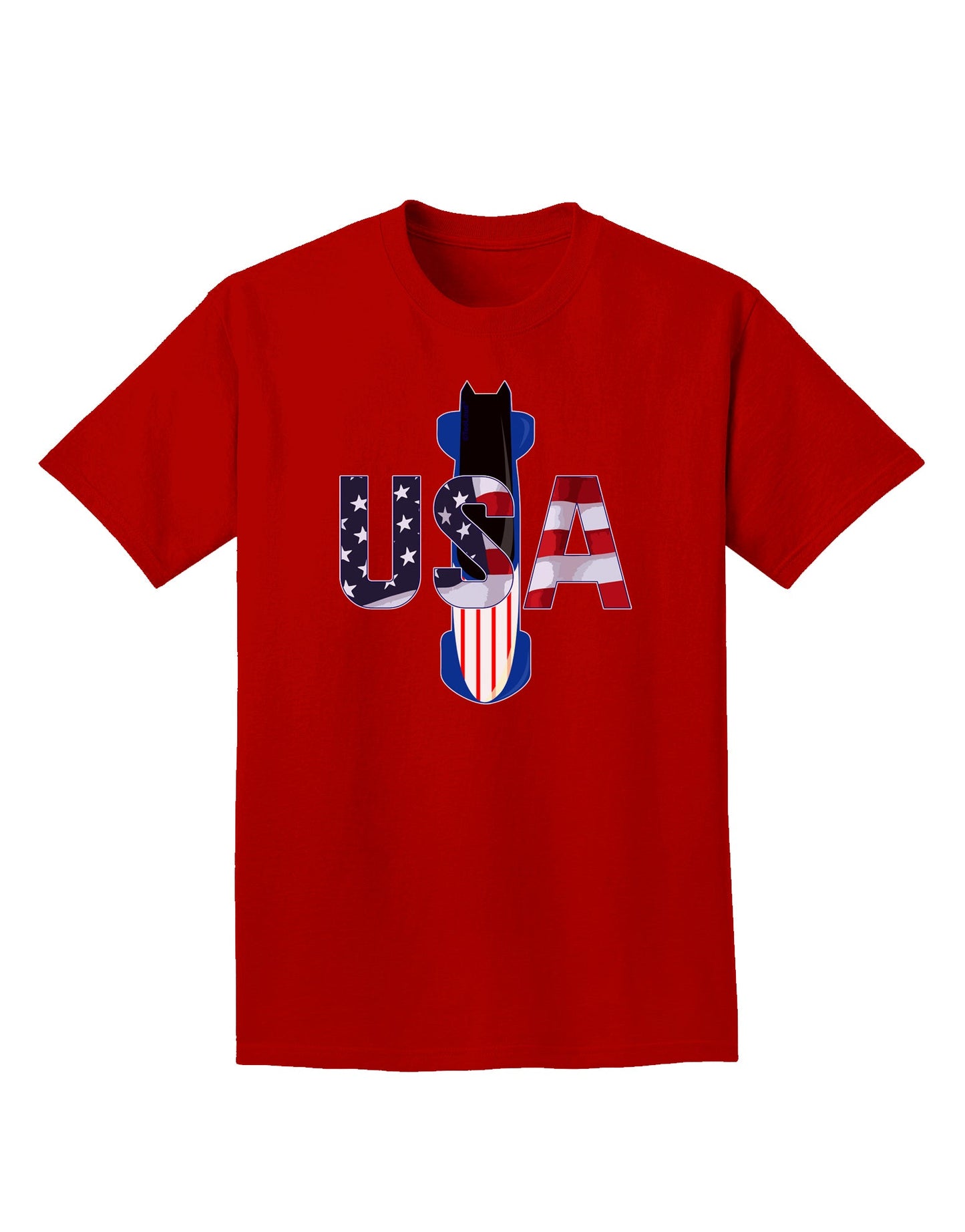 USA Bobsled Adult Dark T-Shirt by TooLoud-Mens T-Shirt-TooLoud-Red-Small-Davson Sales