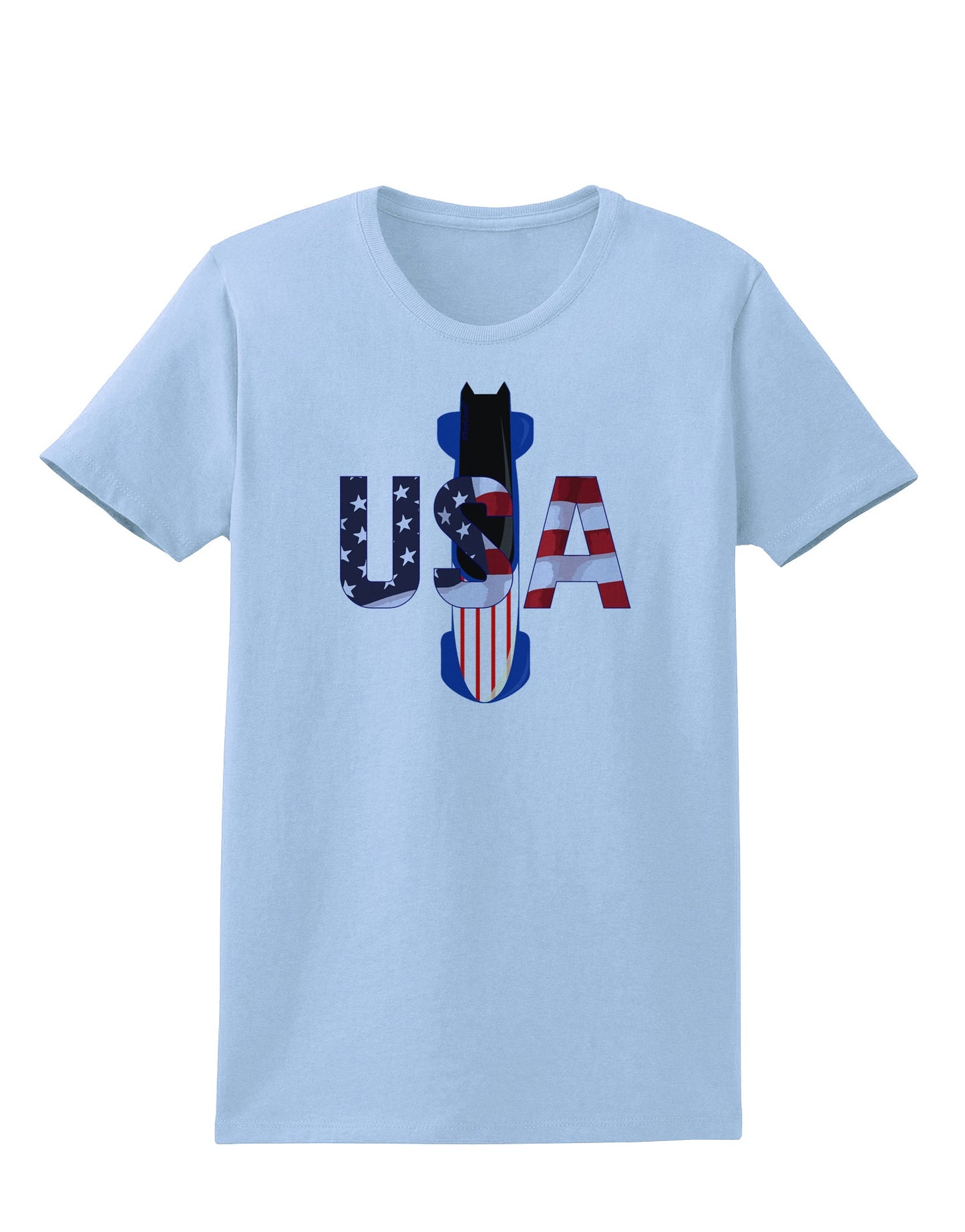 USA Bobsled Womens T-Shirt by TooLoud-TooLoud-Light-Blue-X-Small-Davson Sales