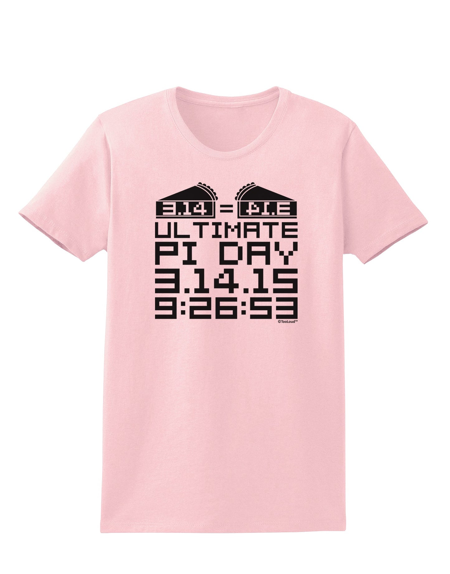 Ultimate Pi Day Design - Mirrored Pies Womens T-Shirt by TooLoud-Womens T-Shirt-TooLoud-PalePink-X-Small-Davson Sales