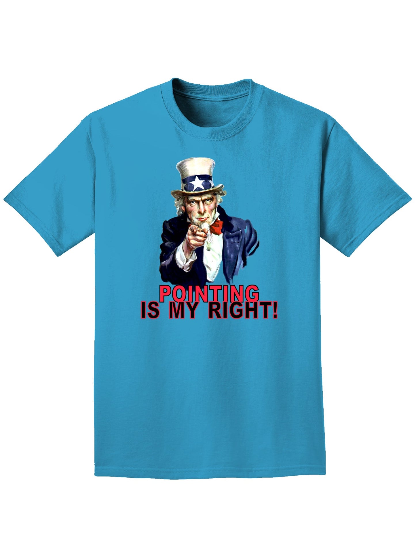 Uncle Sam Pointing is my Right Adult Dark T-Shirt-Mens T-Shirt-TooLoud-Turquoise-Small-Davson Sales