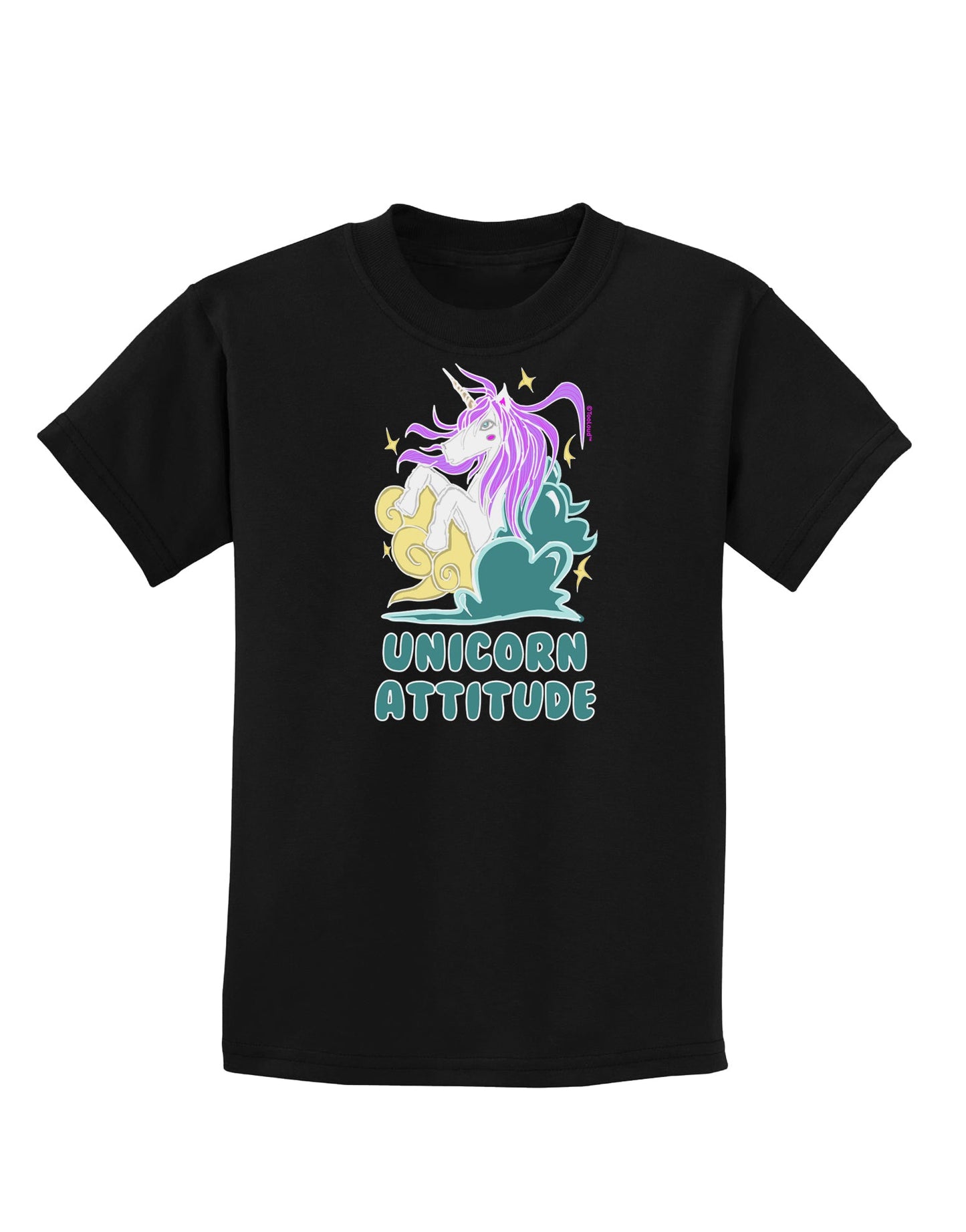 Unicorn Attitude Childrens T-Shirt-Childrens T-Shirt-TooLoud-Black-X-Small-Davson Sales