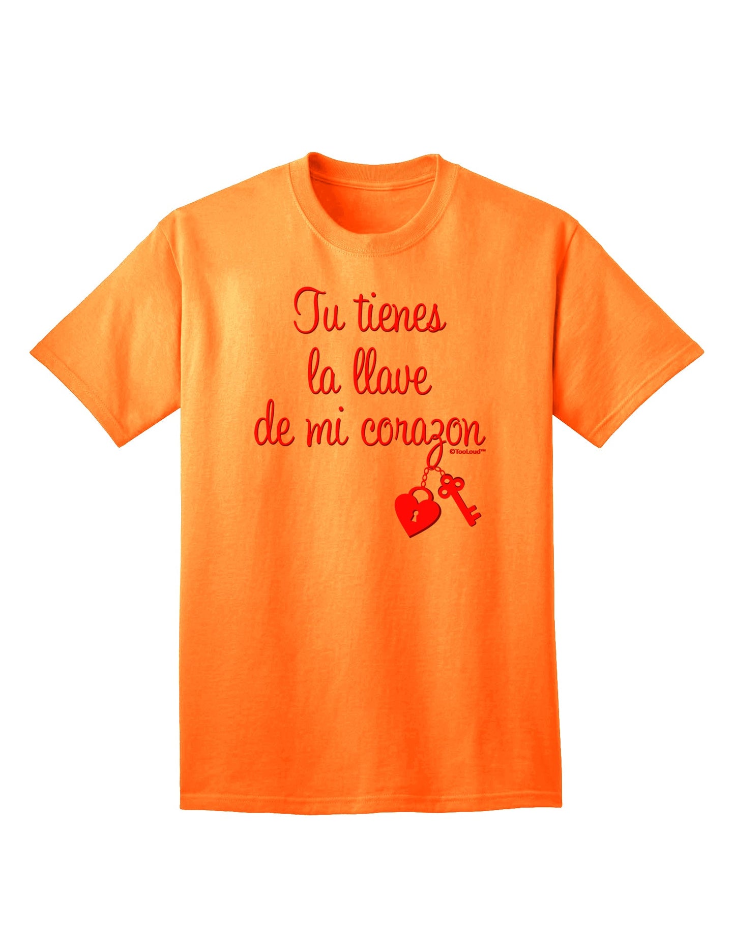 Unlock My Heart Adult T-Shirt by TooLoud - A Captivating Addition to Your Wardrobe-Mens T-shirts-TooLoud-Neon-Orange-Small-Davson Sales