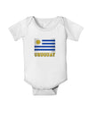 Uruguay Flag Baby Romper Bodysuit-Baby Romper-TooLoud-White-06-Months-Davson Sales