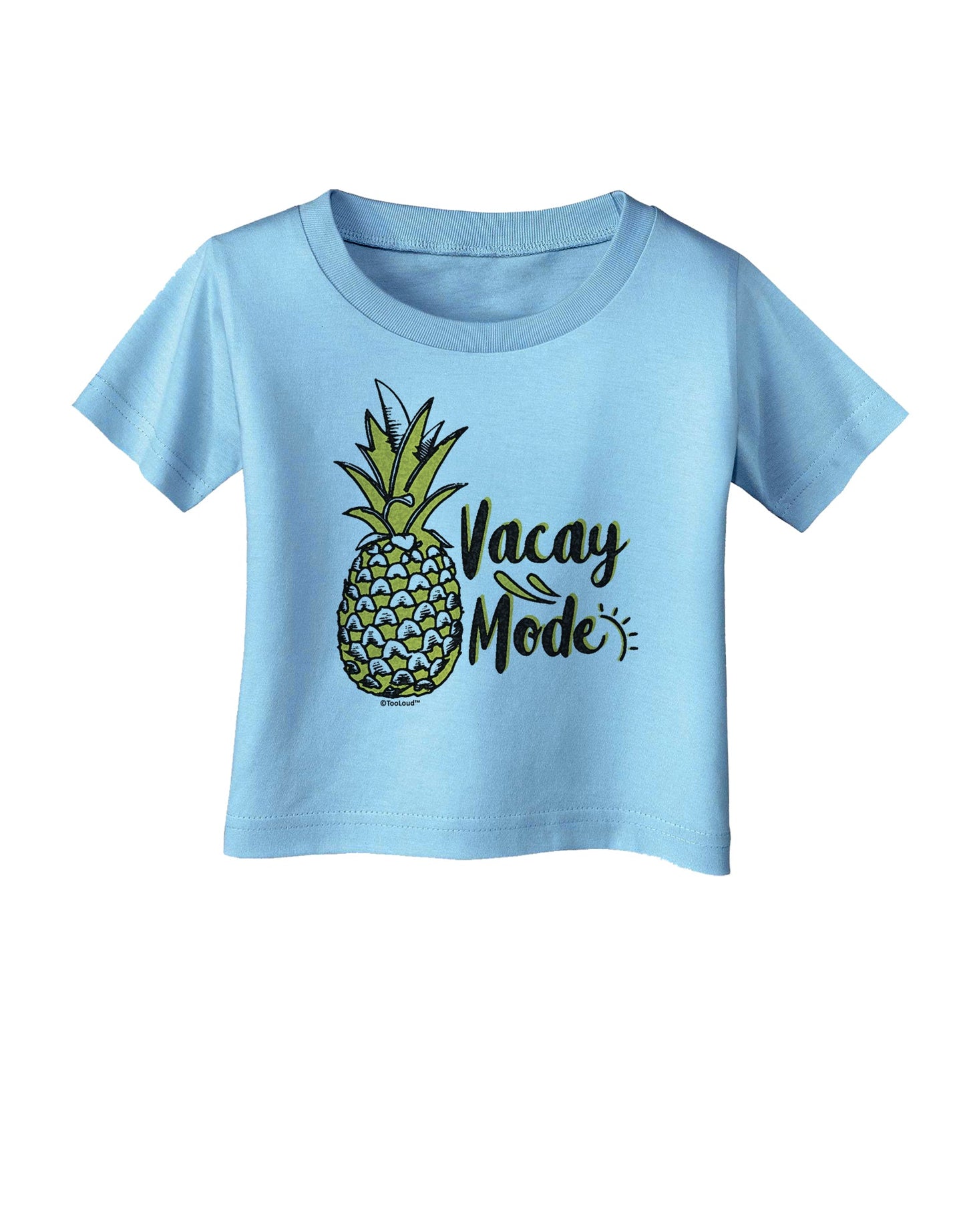Vacay Mode Pinapple Infant T-Shirt-Infant T-Shirt-TooLoud-Aquatic-Blue-06-Months-Davson Sales