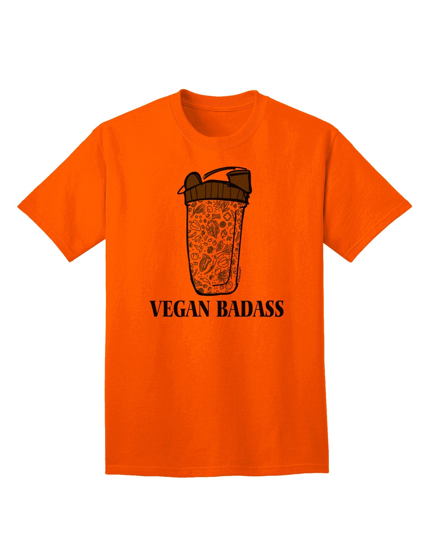 Vegan Blender Bottle Design Adult T-Shirt - A Stylish Choice for the Health-Conscious Individual-Mens T-shirts-TooLoud-Orange-Small-Davson Sales
