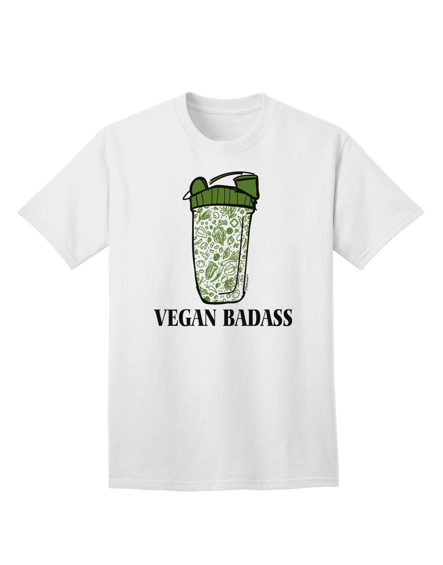 Vegan Blender Bottle Design Adult T-Shirt - A Stylish Choice for the Health-Conscious Individual-Mens T-shirts-TooLoud-White-Small-Davson Sales