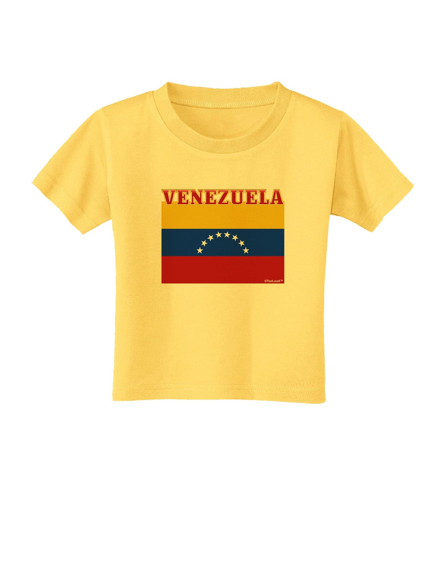 Venezuela Flag Toddler T-Shirt-Toddler T-Shirt-TooLoud-Yellow-2T-Davson Sales