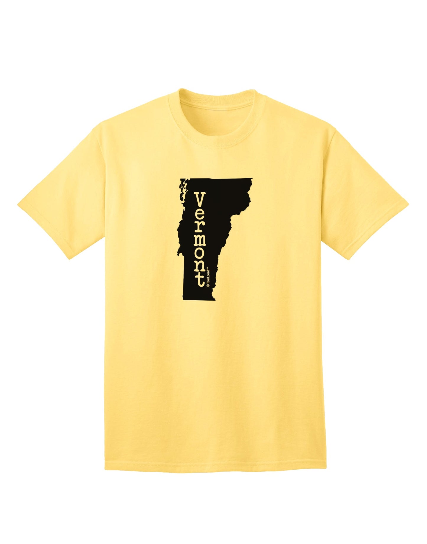 Vermont - United States Shape Adult T-Shirt: A Stylish Addition to Your Wardrobe by TooLoud-Mens T-shirts-TooLoud-Yellow-Small-Davson Sales