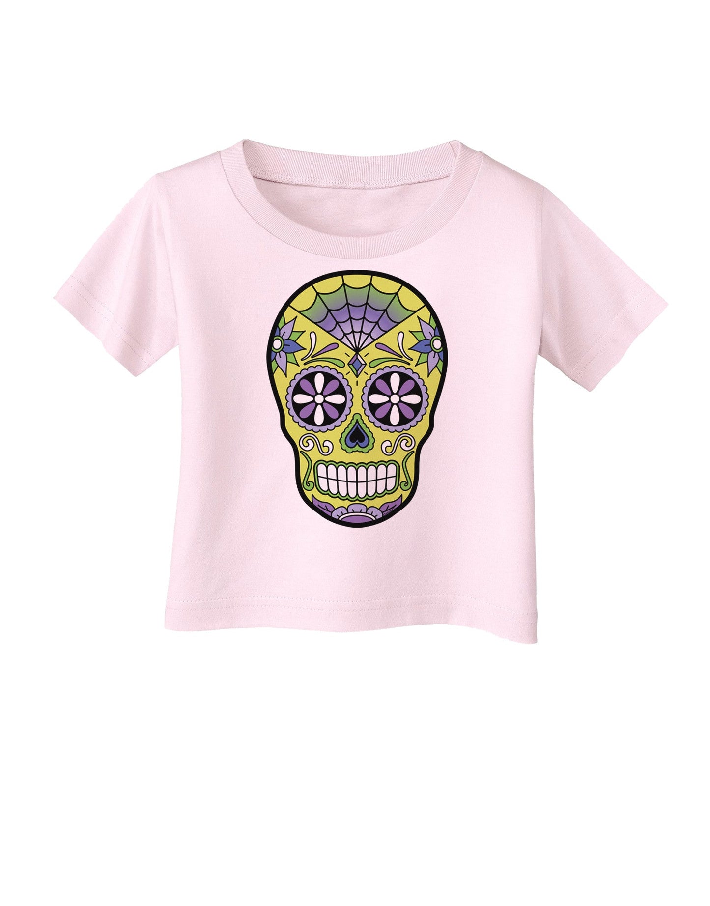 Version 7 Poison Day of the Dead Calavera Infant T-Shirt-Infant T-Shirt-TooLoud-Light-Pink-06-Months-Davson Sales