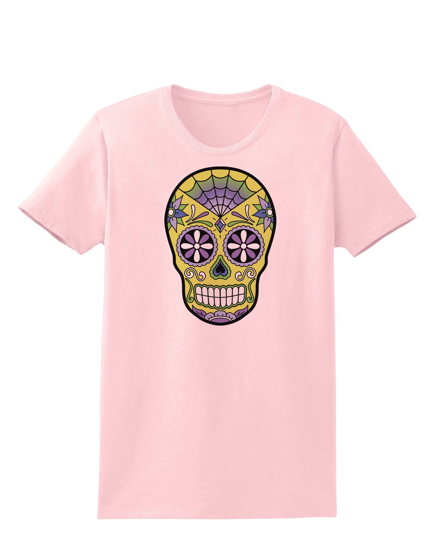 Version 7 Poison Day of the Dead Calavera Womens T-Shirt-Womens T-Shirt-TooLoud-PalePink-X-Small-Davson Sales