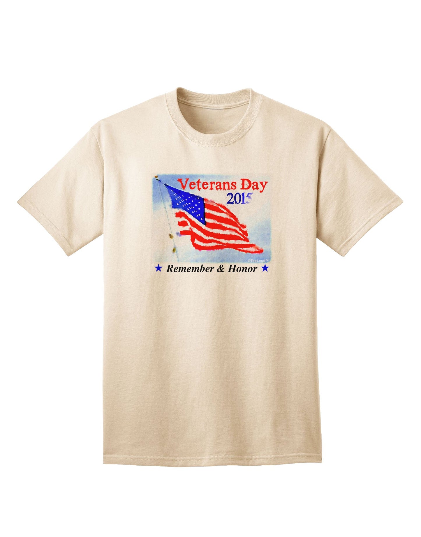 Veterans Day 2015 WaterColor Adult T-Shirt-Mens T-Shirt-TooLoud-Natural-Small-Davson Sales