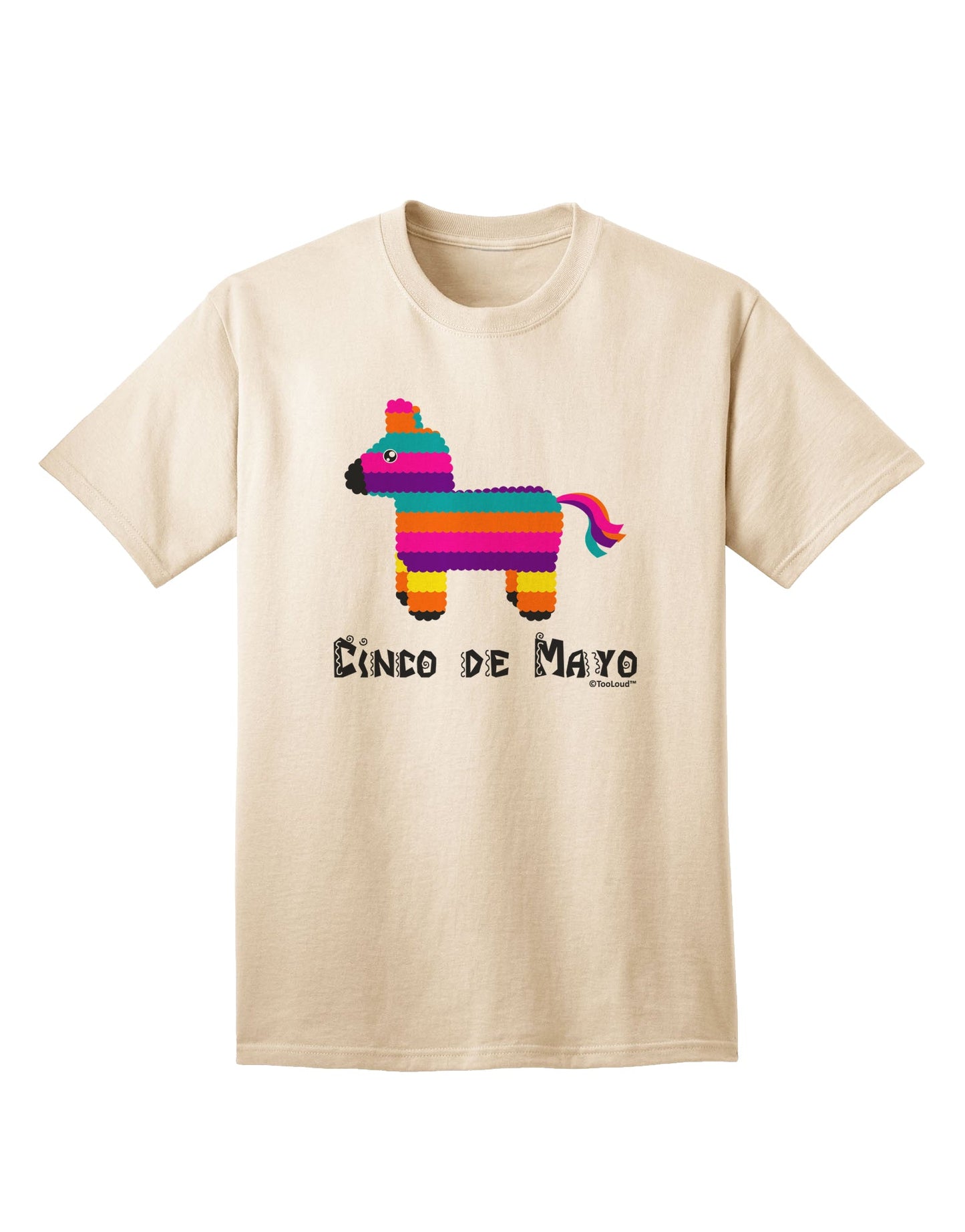 Vibrant Pinata-Inspired Design - Cinco de Mayo Adult T-Shirt by TooLoud-Mens T-shirts-TooLoud-Natural-Small-Davson Sales