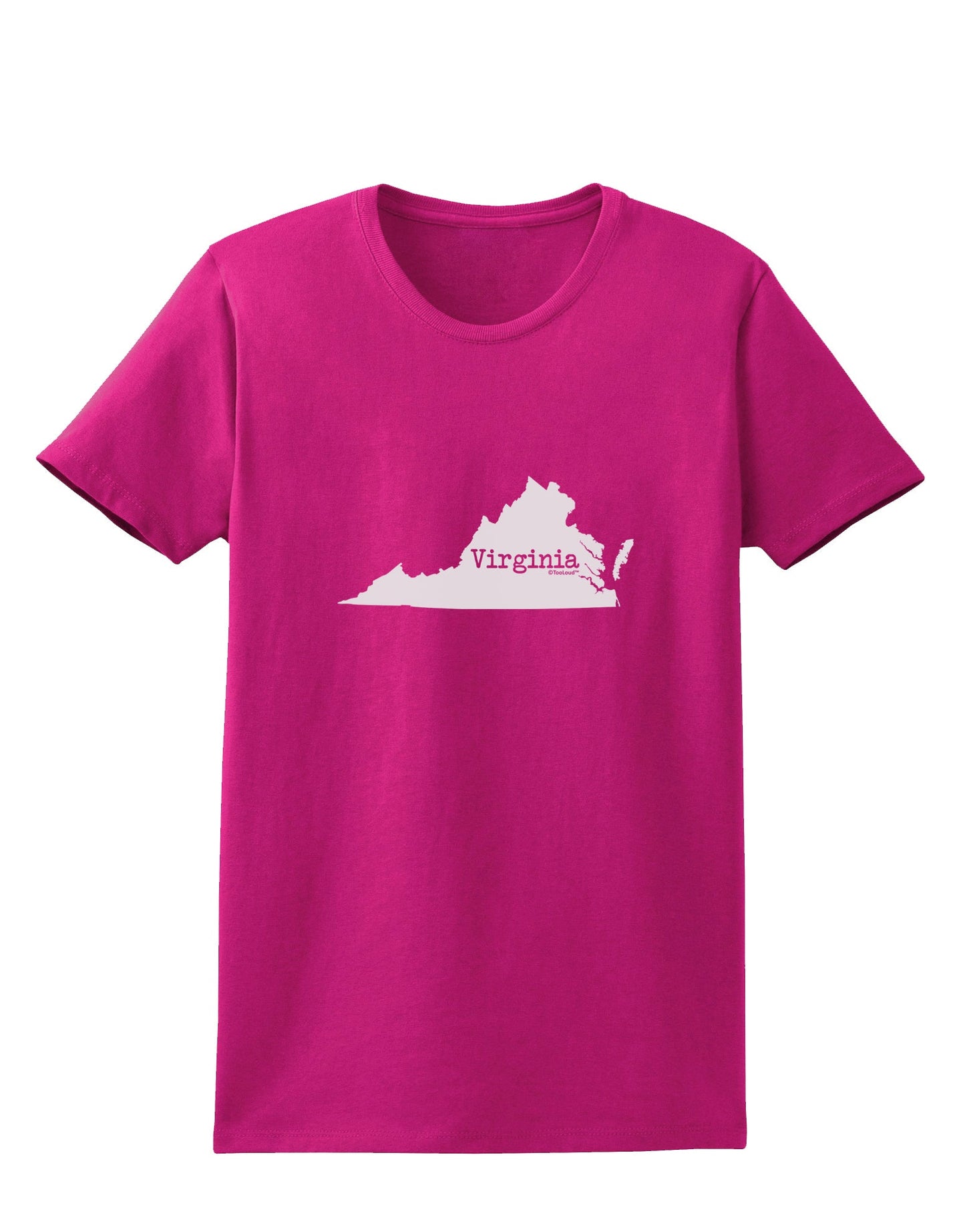 Virginia - United States Shape Womens Dark T-Shirt by TooLoud-Womens T-Shirt-TooLoud-Hot-Pink-Small-Davson Sales