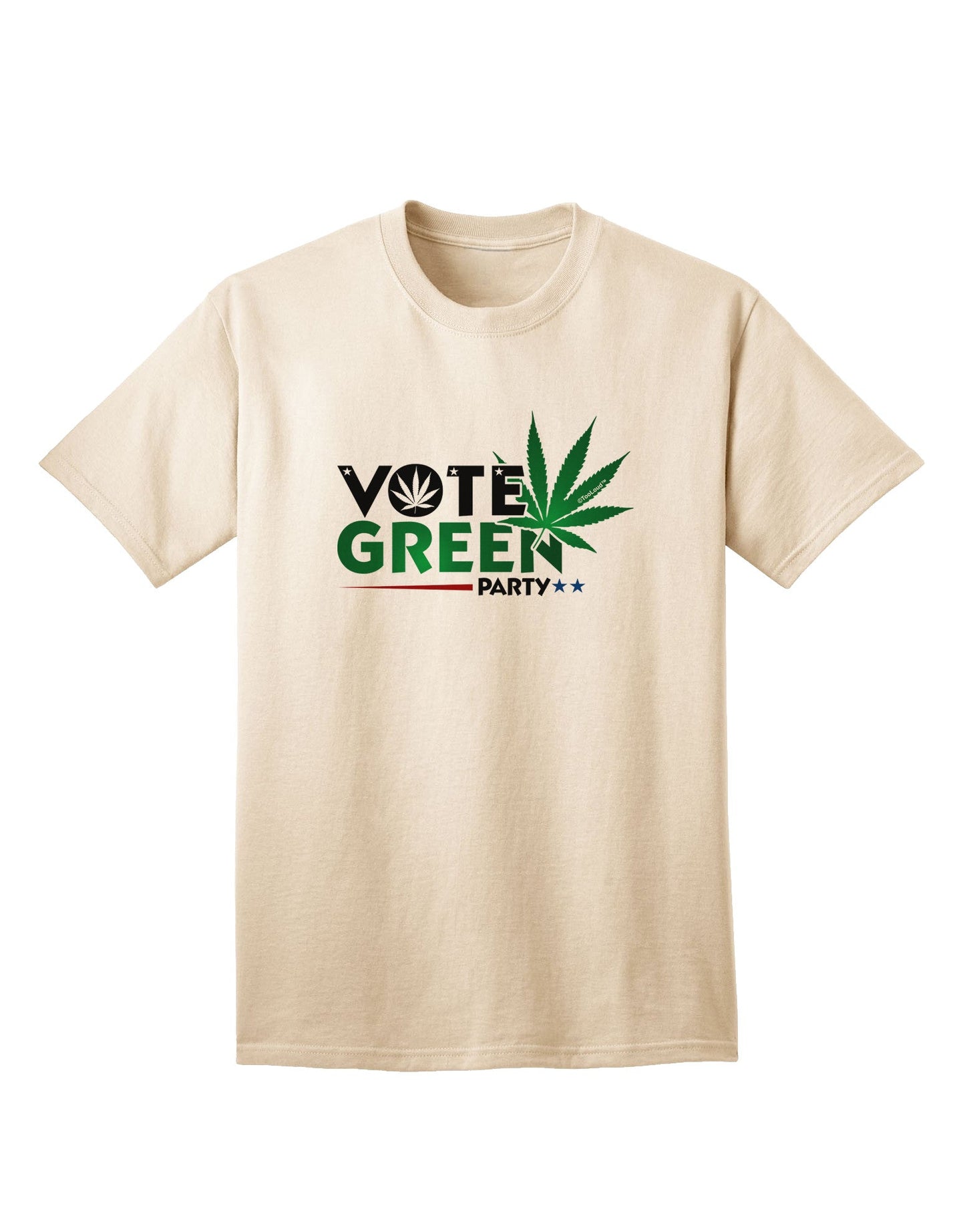Vote Green Party - Premium Quality Marijuana-Themed Adult T-Shirt-Mens T-shirts-TooLoud-Natural-Small-Davson Sales