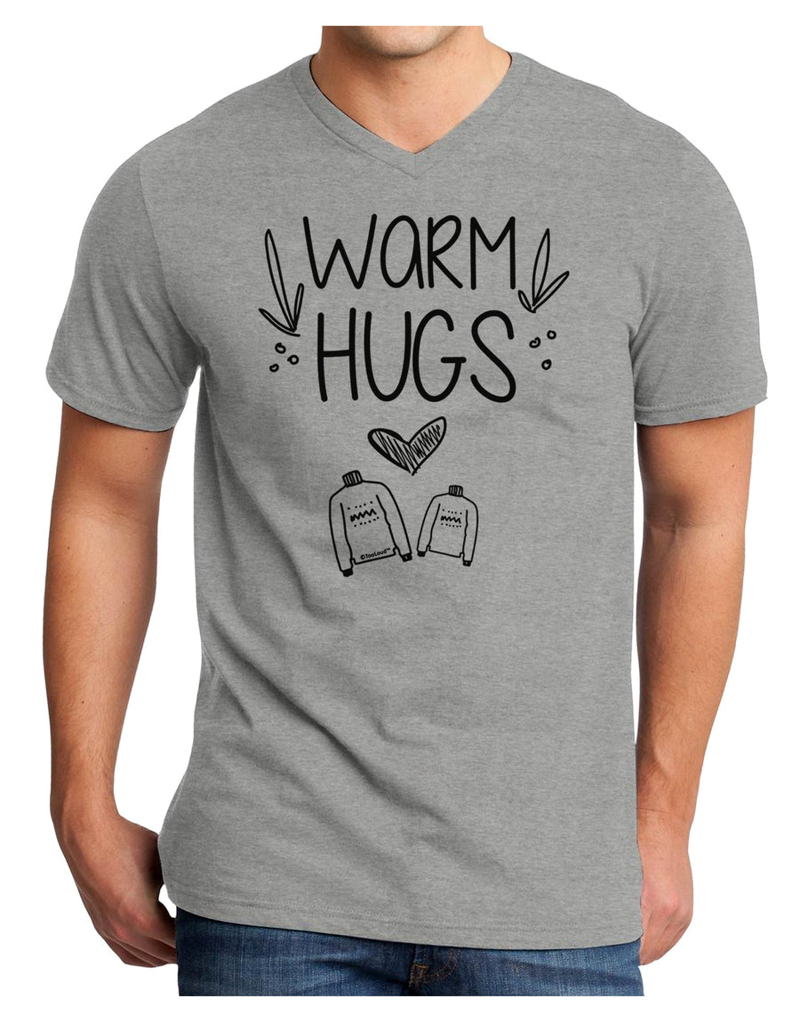 Warm Hugs Adult V-Neck T-shirt-Mens T-Shirt-TooLoud-White-Small-Davson Sales