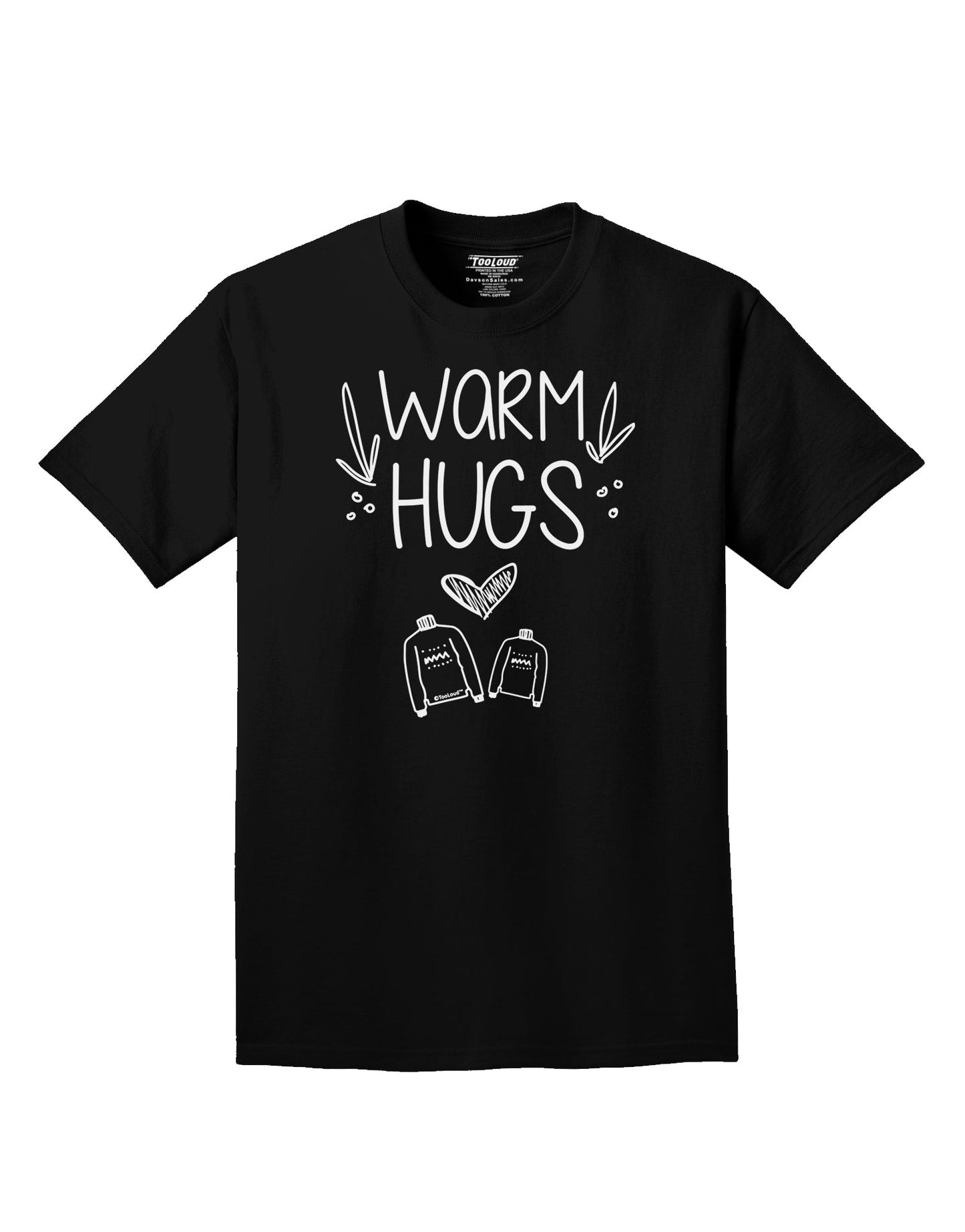 Warm Hugs Cozy Embrace Adult T-Shirt-Mens T-shirts-TooLoud-Black-Small-Davson Sales