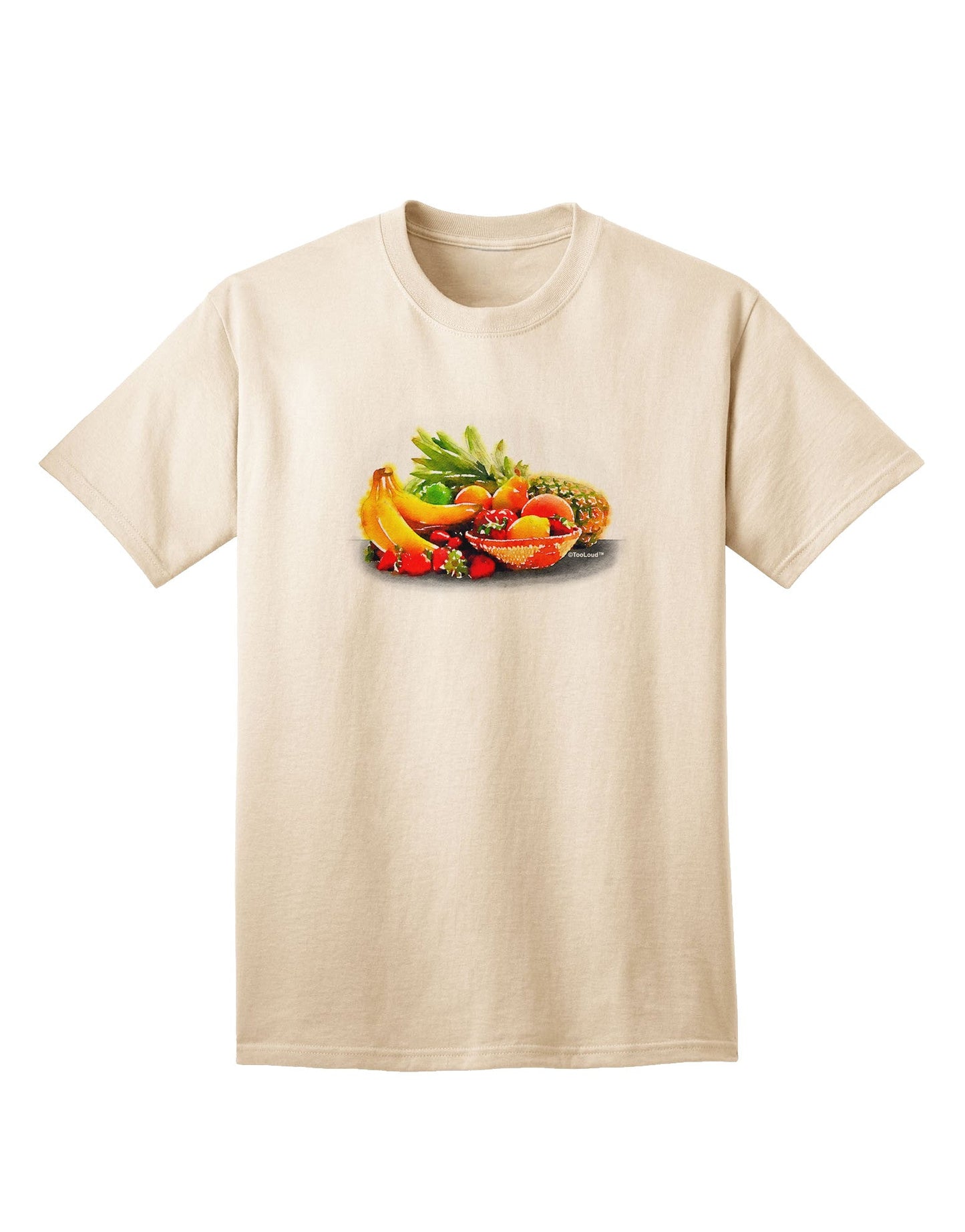 Watercolor Fruit Bowl 1 Adult T-Shirt-Mens T-Shirt-TooLoud-Natural-Small-Davson Sales