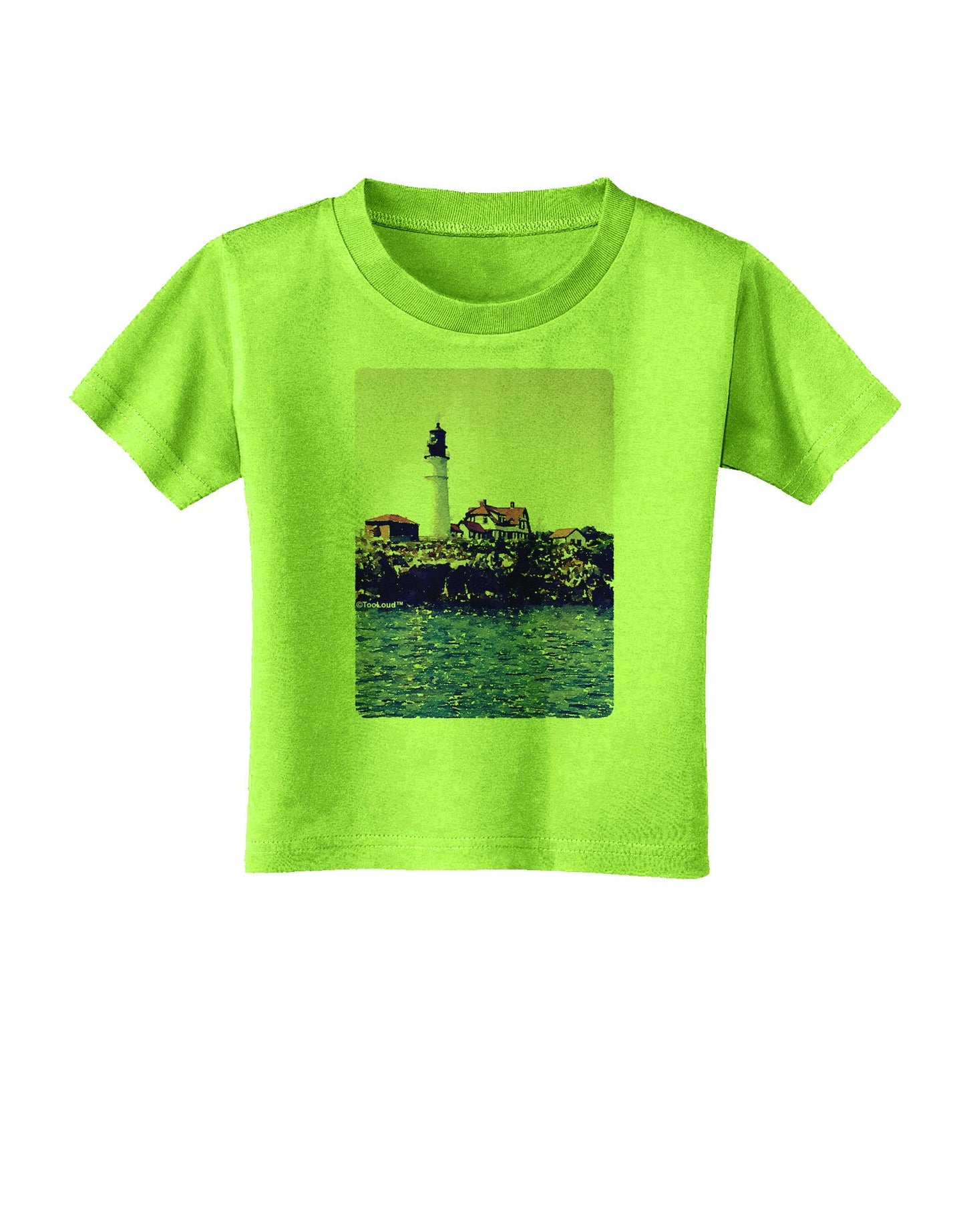Watercolor Lighthouse 2 Toddler T-Shirt-Toddler T-Shirt-TooLoud-Lime-Green-2T-Davson Sales