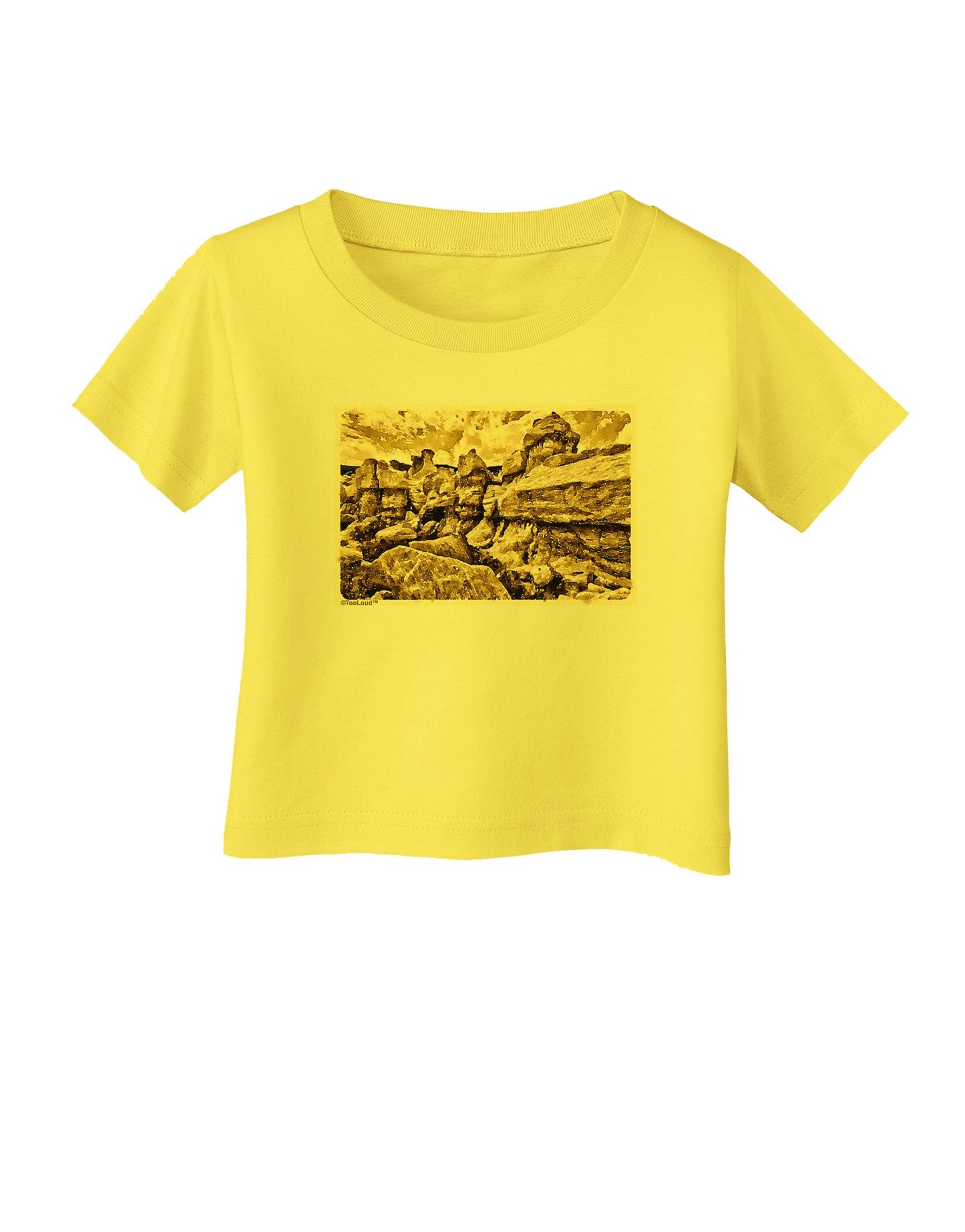 Watercolor Mountains Colorado Infant T-Shirt-Infant T-Shirt-TooLoud-Yellow-06-Months-Davson Sales