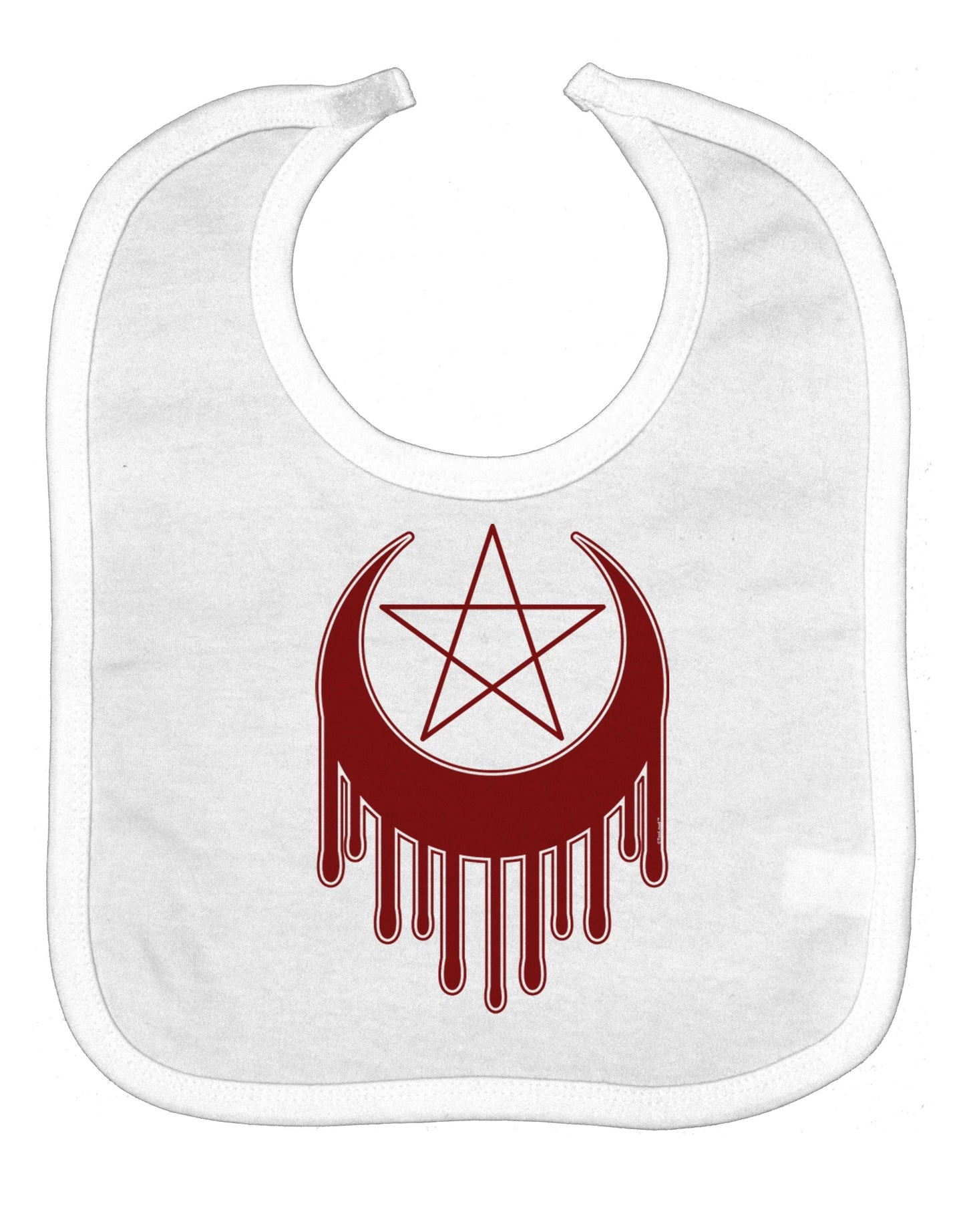 Weeping Crescent Blood Moon Star Baby Bib