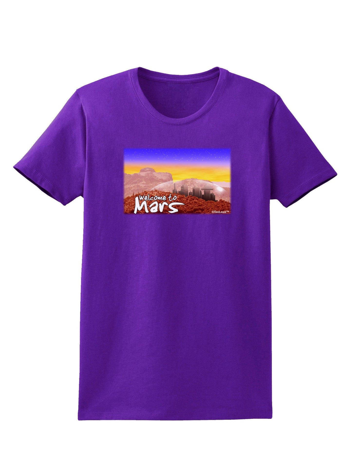Welcome to Mars Womens Dark T-Shirt-TooLoud-Purple-X-Small-Davson Sales
