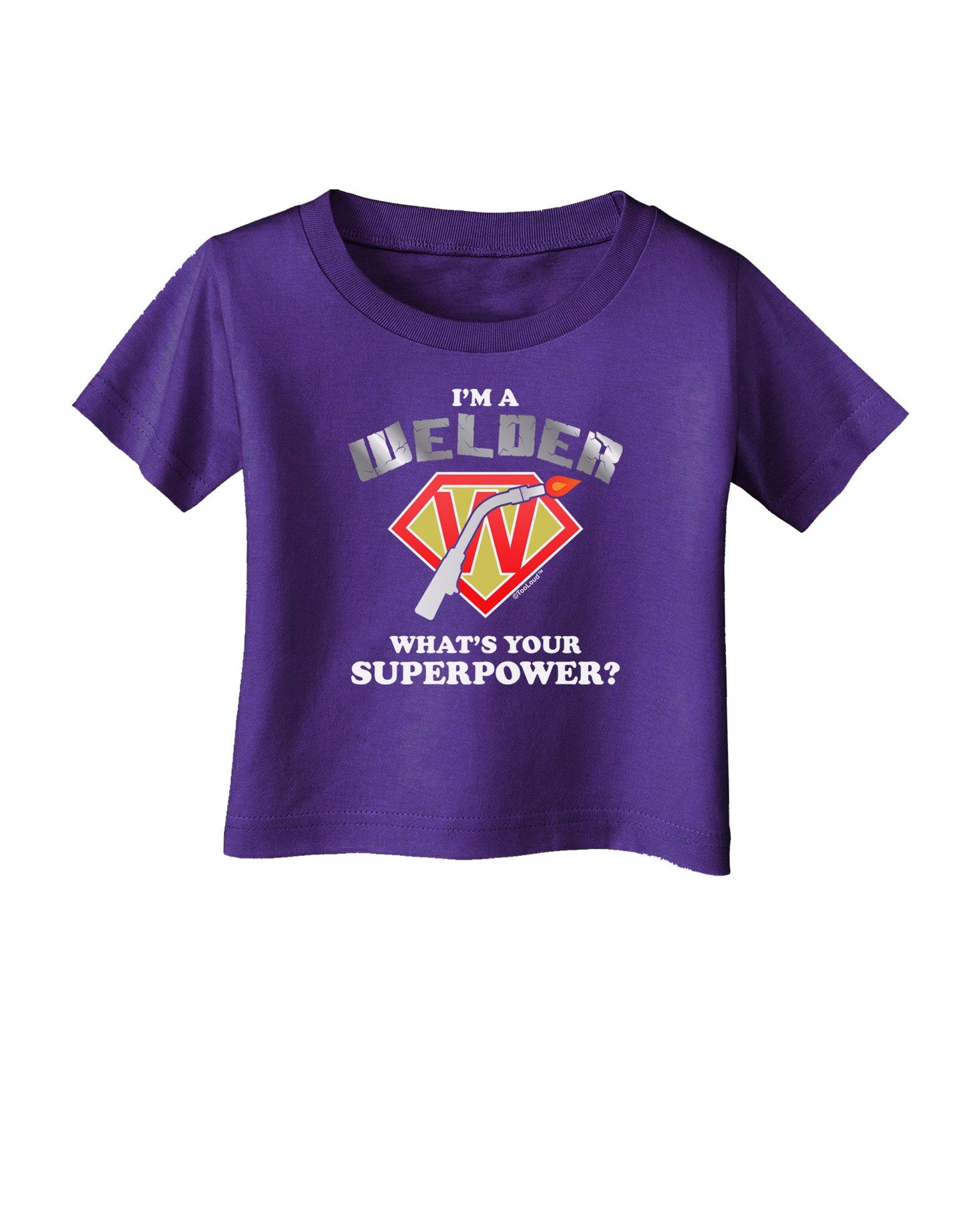 Welder - Superpower Infant T-Shirt Dark-Infant T-Shirt-TooLoud-Purple-06-Months-Davson Sales