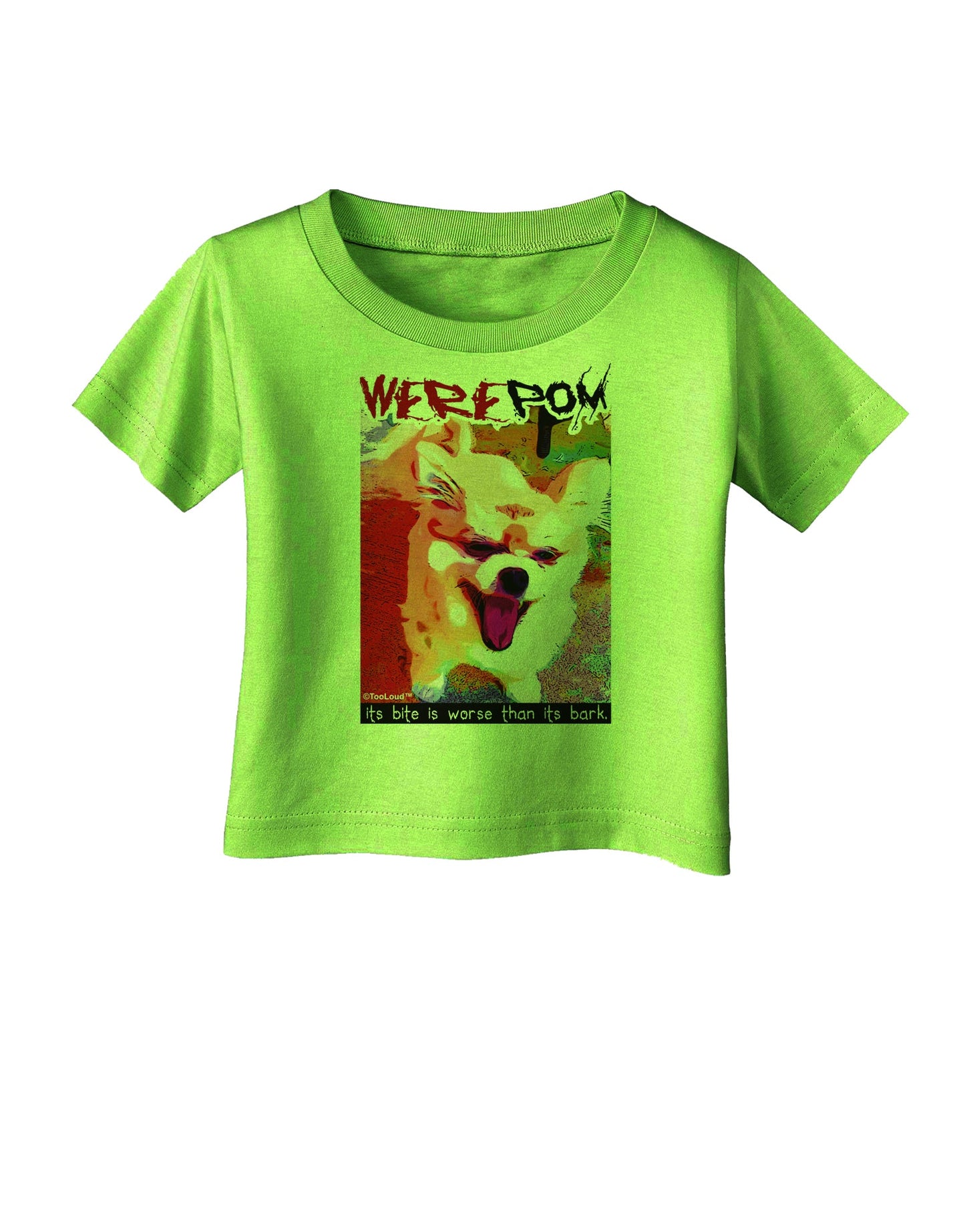 WerePom - Werewolf Pomeranian Infant T-Shirt by TooLoud-Infant T-Shirt-TooLoud-Lime-Green-06-Months-Davson Sales