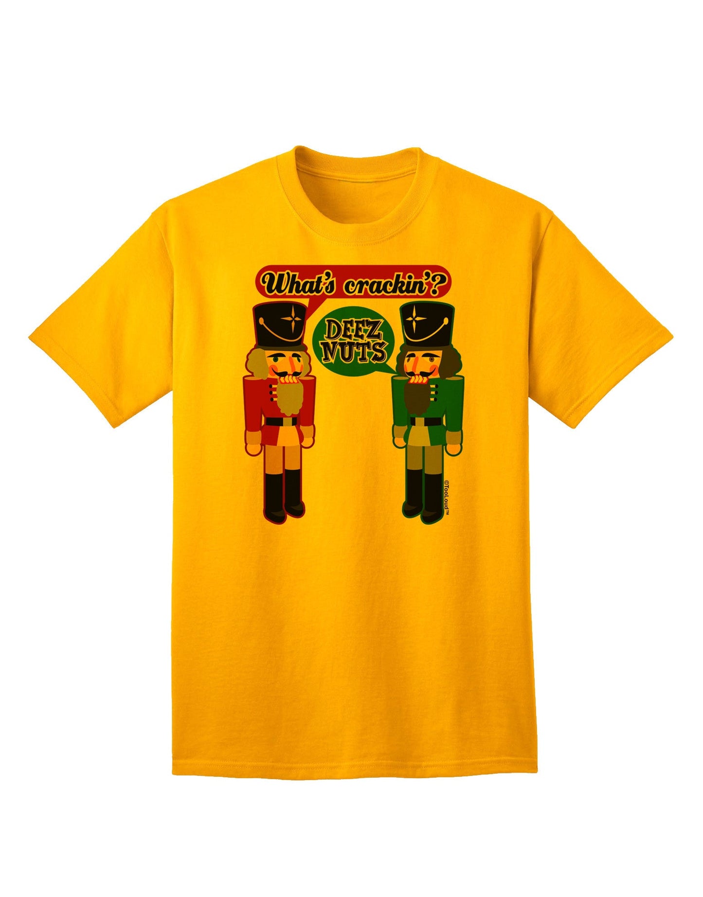 Whats Crackin - Deez Nuts Adult T-Shirt-Mens T-Shirt-TooLoud-Gold-Small-Davson Sales