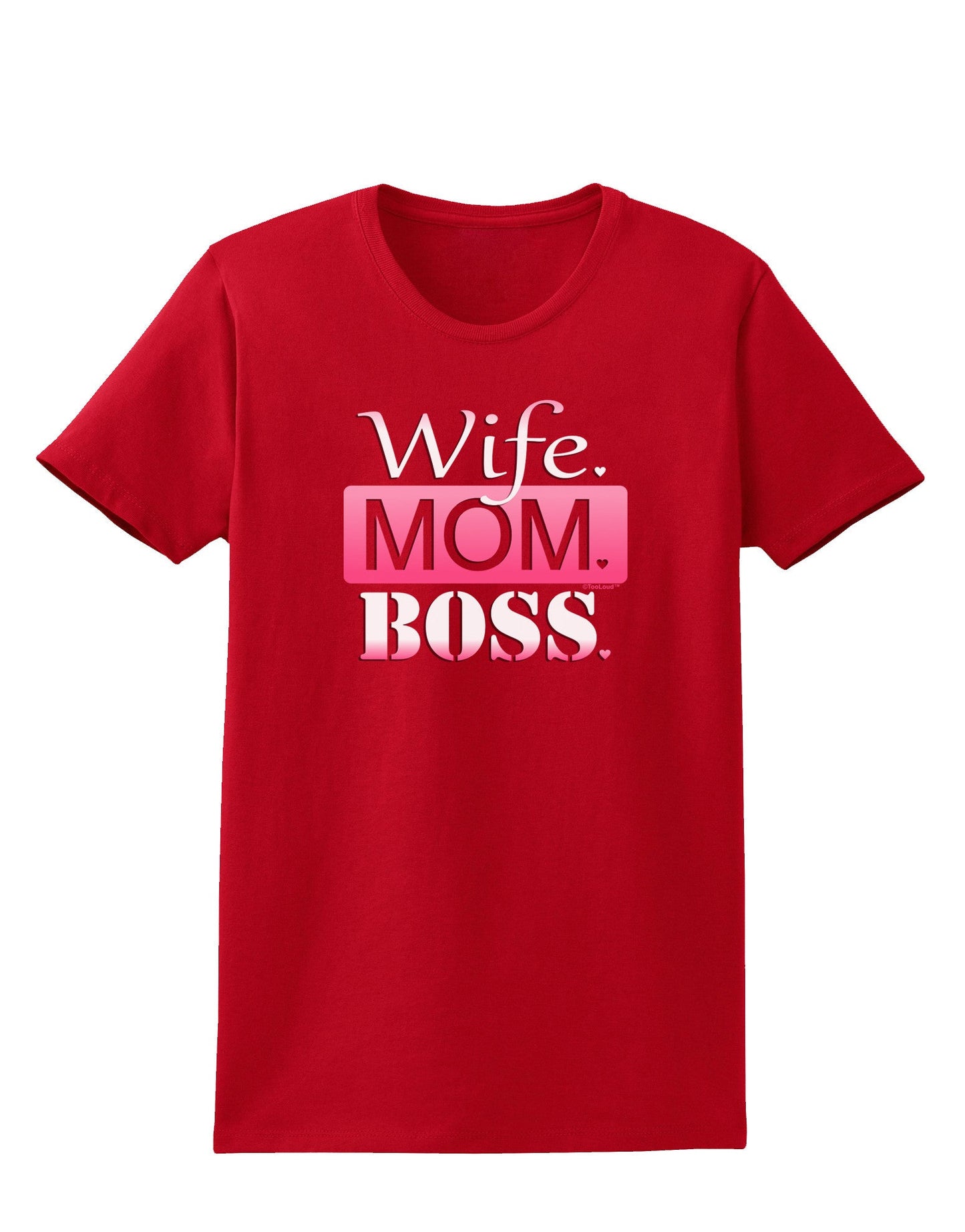 Wife Mom Boss Womens Dark T-Shirt-Womens T-Shirt-TooLoud-Red-X-Small-Davson Sales