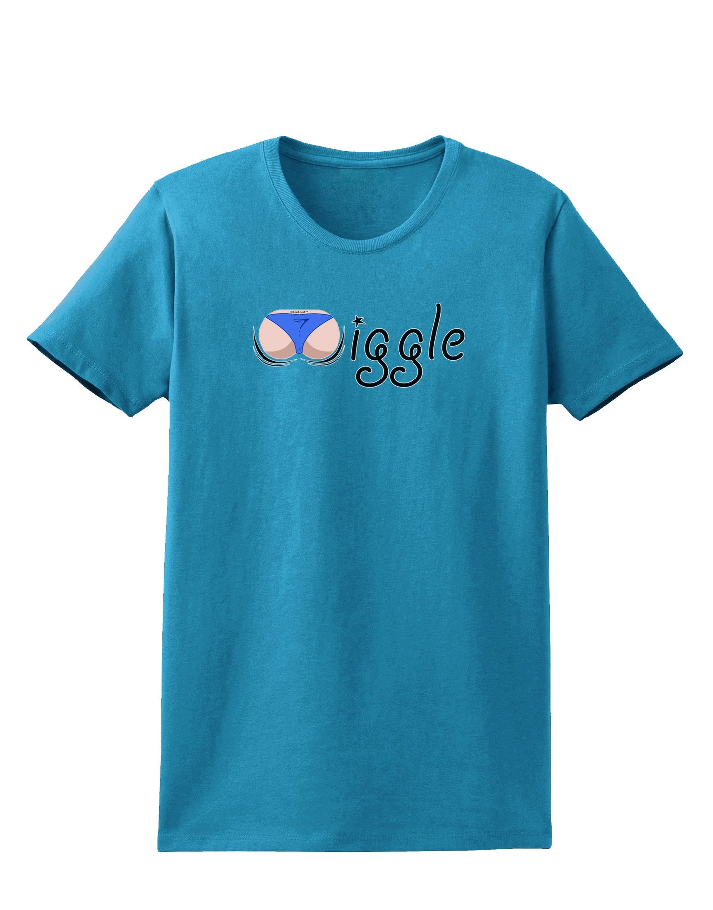 Wiggle - Twerk Light Womens Dark T-Shirt-Womens T-Shirt-TooLoud-Turquoise-X-Small-Davson Sales