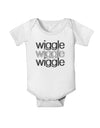 Wiggle Wiggle Wiggle - Text Baby Romper Bodysuit-Baby Romper-TooLoud-White-06-Months-Davson Sales