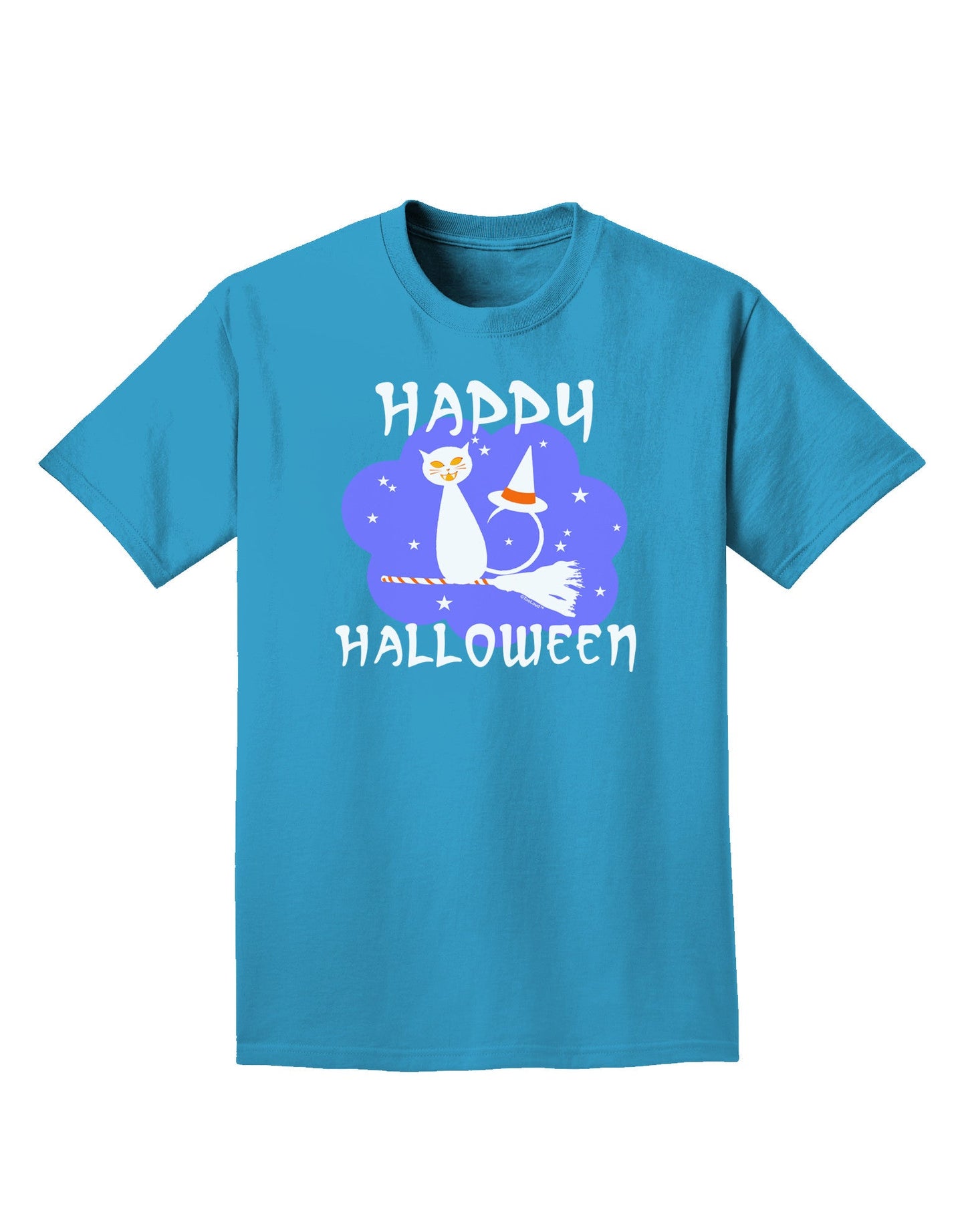 Witch Cat Adult Dark T-Shirt-Mens T-Shirt-TooLoud-Turquoise-Small-Davson Sales