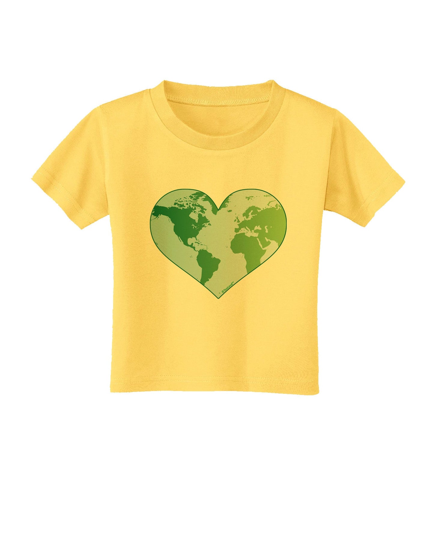 World Globe Heart Toddler T-Shirt-Toddler T-Shirt-TooLoud-Yellow-2T-Davson Sales