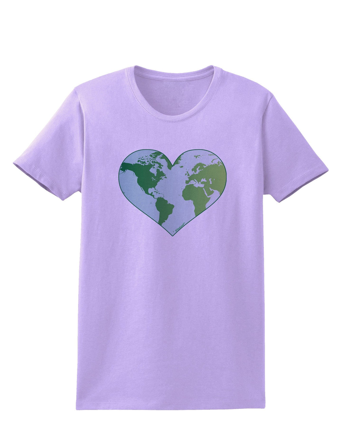 World Globe Heart Womens T-Shirt-Womens T-Shirt-TooLoud-Lavender-X-Small-Davson Sales