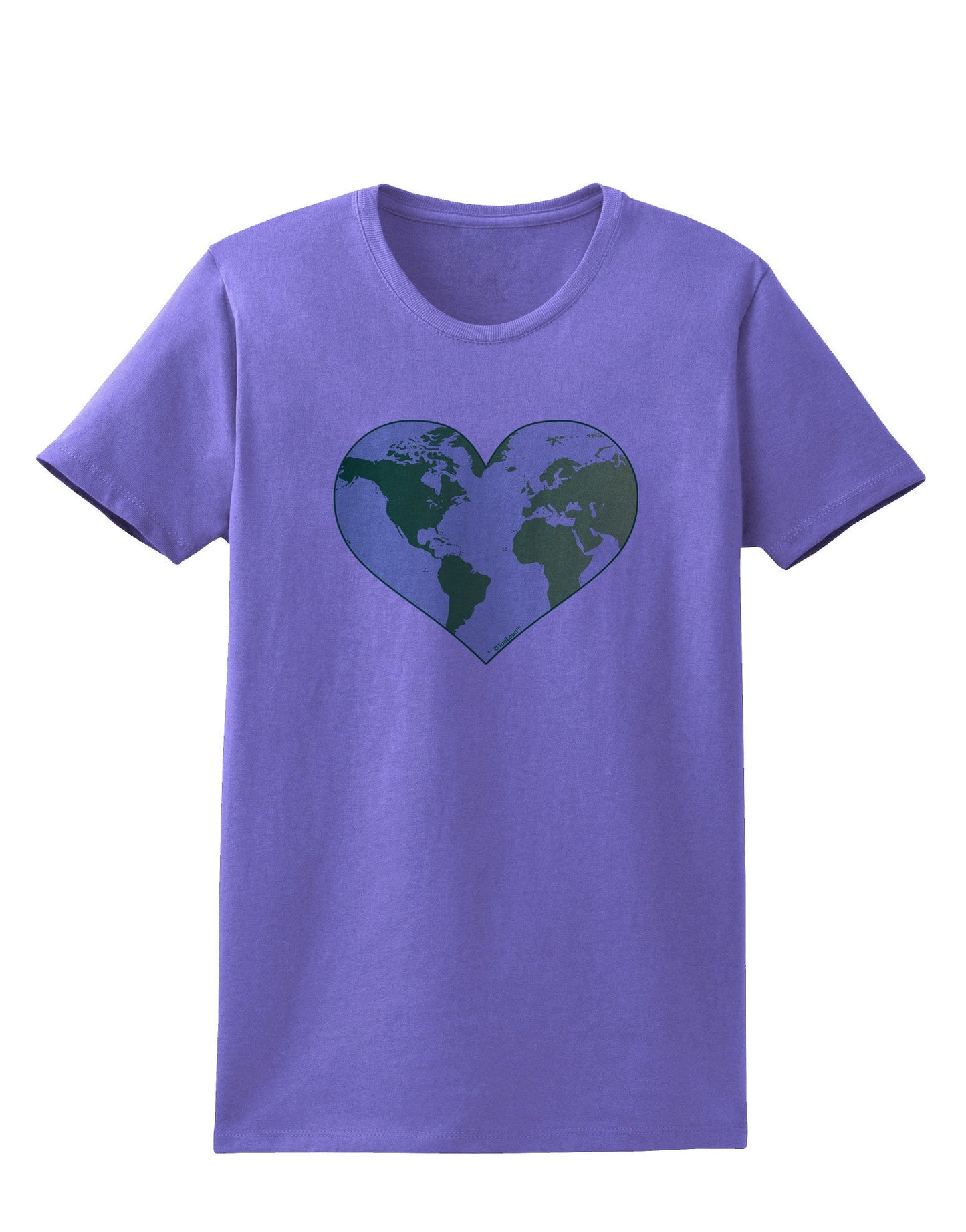 World Globe Heart Womens T-Shirt-Womens T-Shirt-TooLoud-Violet-X-Small-Davson Sales