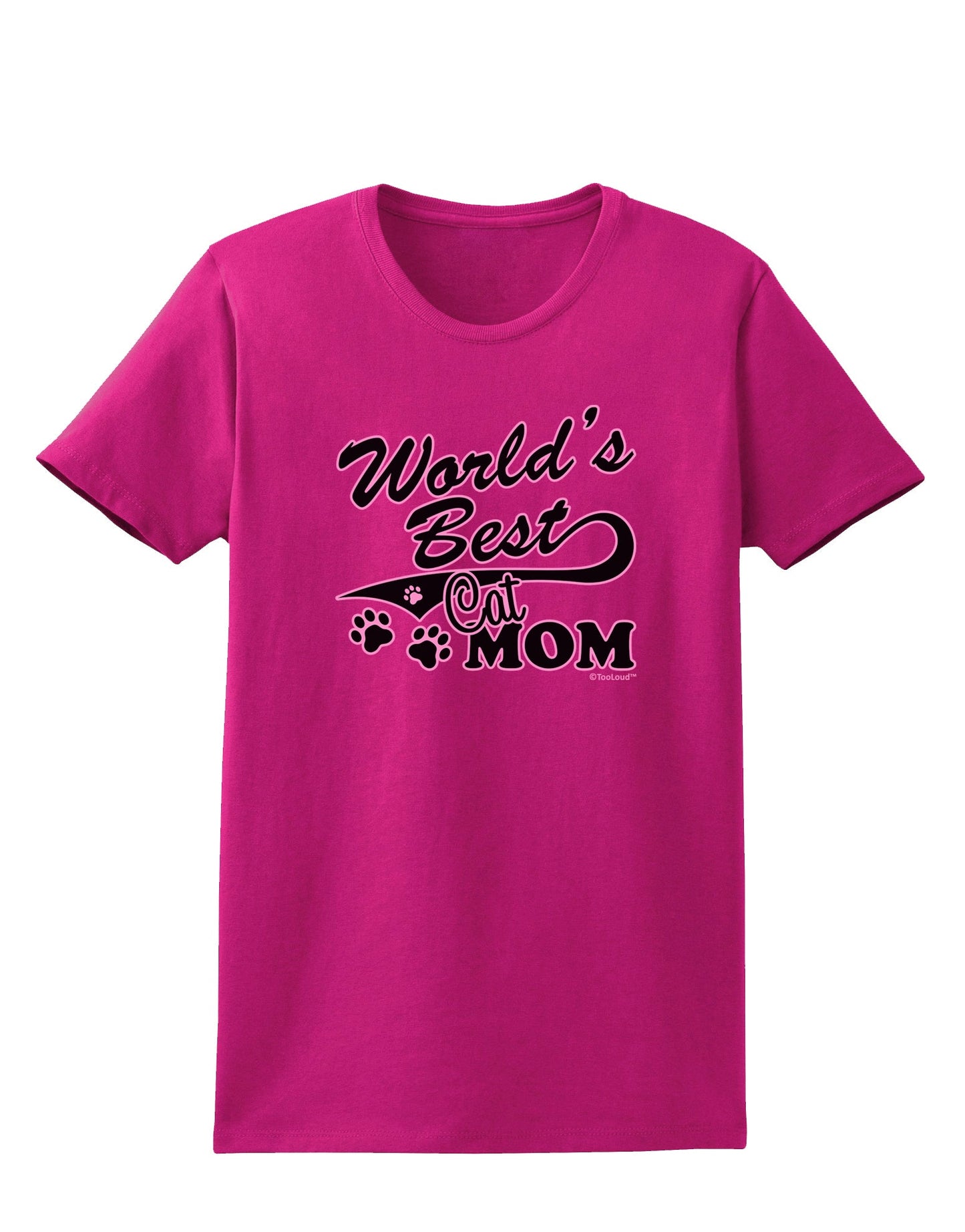 World's Best Cat Mom Womens Dark T-Shirt by TooLoud-Womens T-Shirt-TooLoud-Hot-Pink-Small-Davson Sales