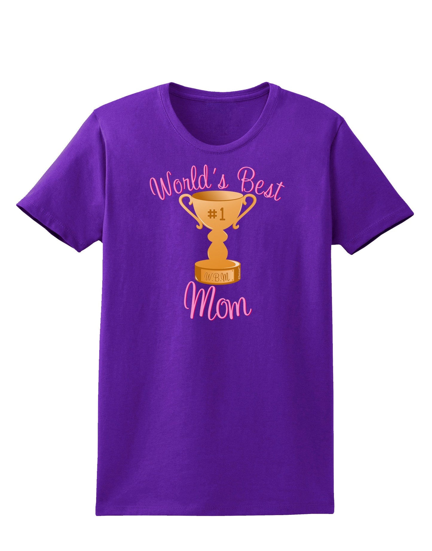 World's Best Mom - Number One Trophy Womens Dark T-Shirt-Womens T-Shirt-TooLoud-Purple-X-Small-Davson Sales