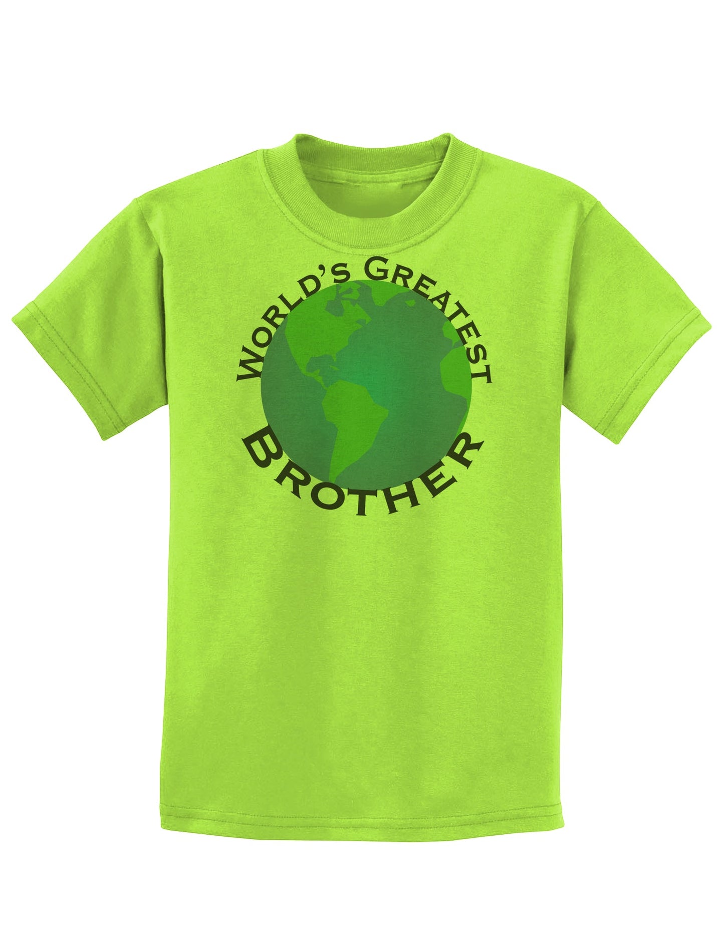 World's Greatest Brother Childrens T-Shirt-Childrens T-Shirt-TooLoud-Lime-Green-X-Small-Davson Sales