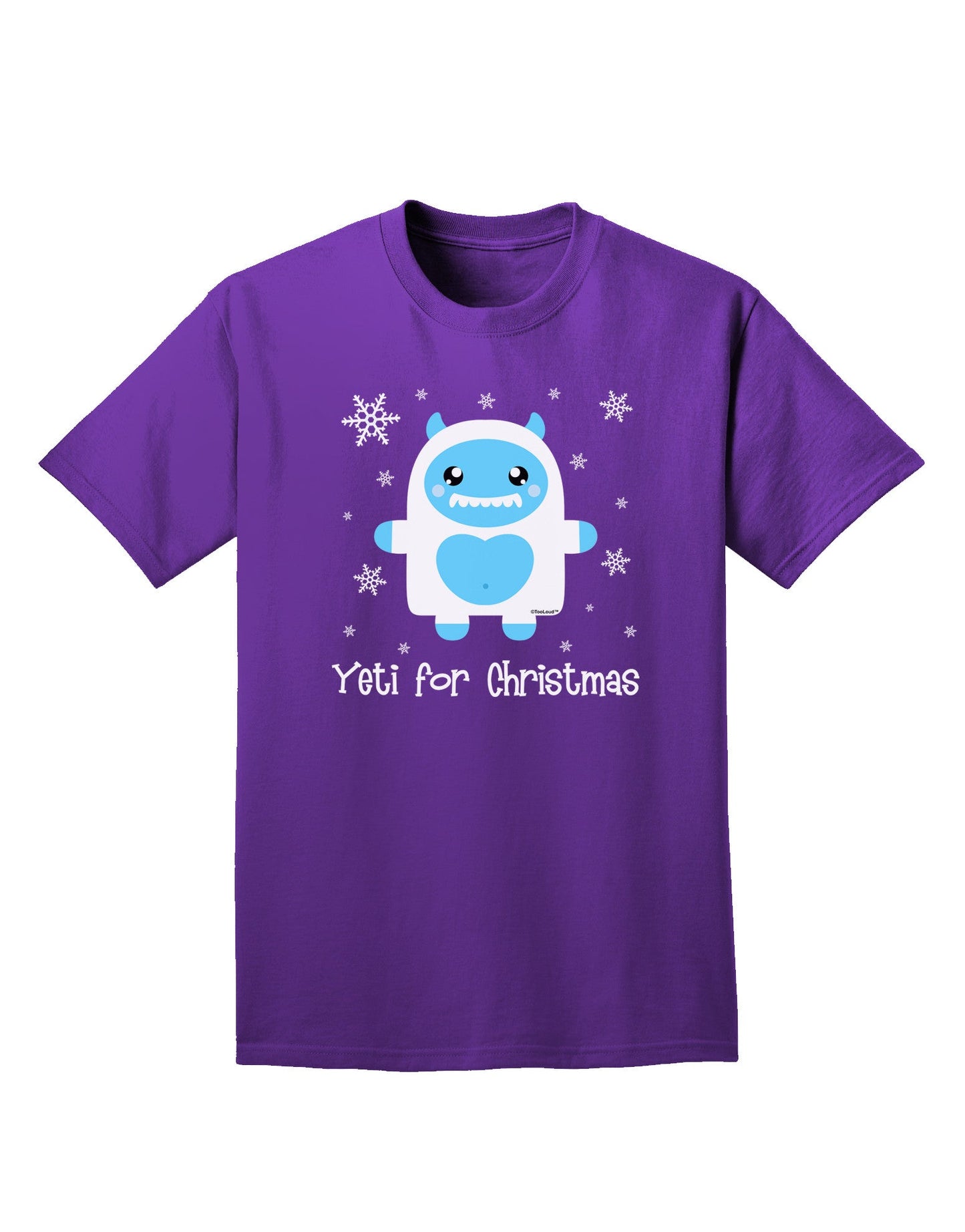Yeti (Ready) for Christmas - Abominable Snowman Adult Dark T-Shirt-Mens T-Shirt-TooLoud-Purple-Small-Davson Sales