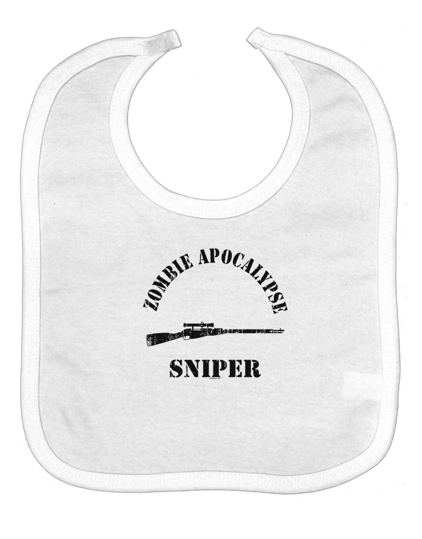 Zombie Apocalypse Group Role Sniper Baby Bib