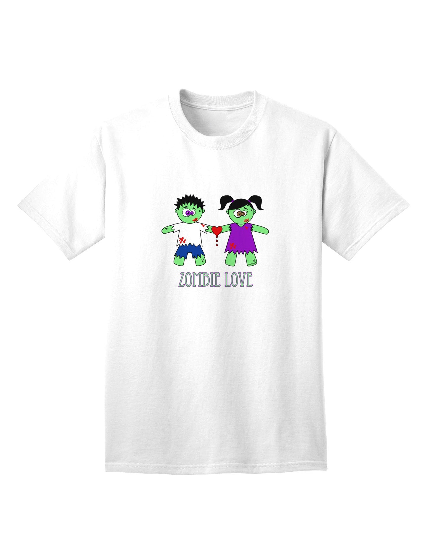 Zombie Love Couple: Premium Halloween Adult T-Shirt Collection-Mens T-shirts-TooLoud-White-Small-Davson Sales
