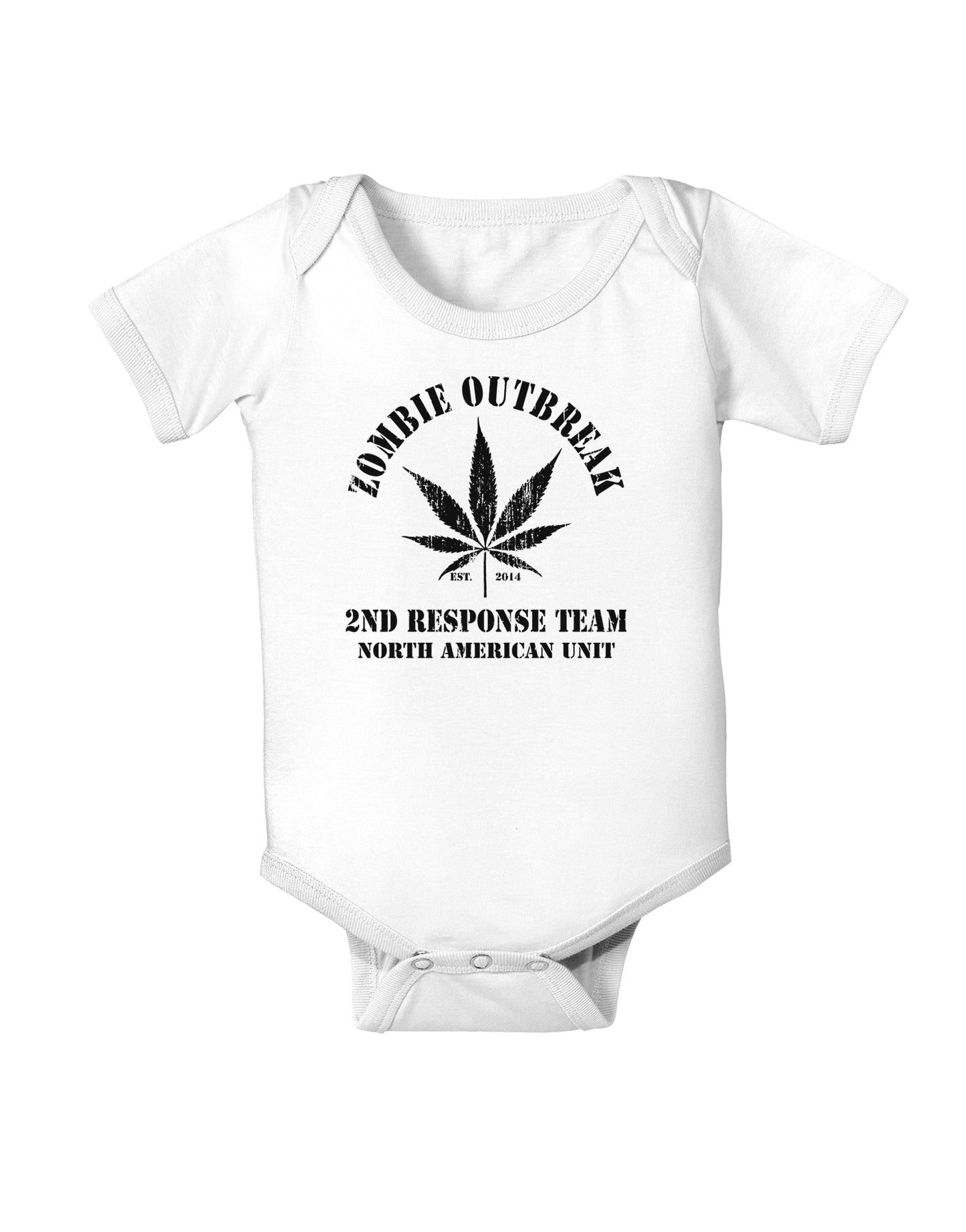 Zombie Outbreak 2nd Response Team Baby Romper Bodysuit-Baby Romper-TooLoud-White-06-Months-Davson Sales