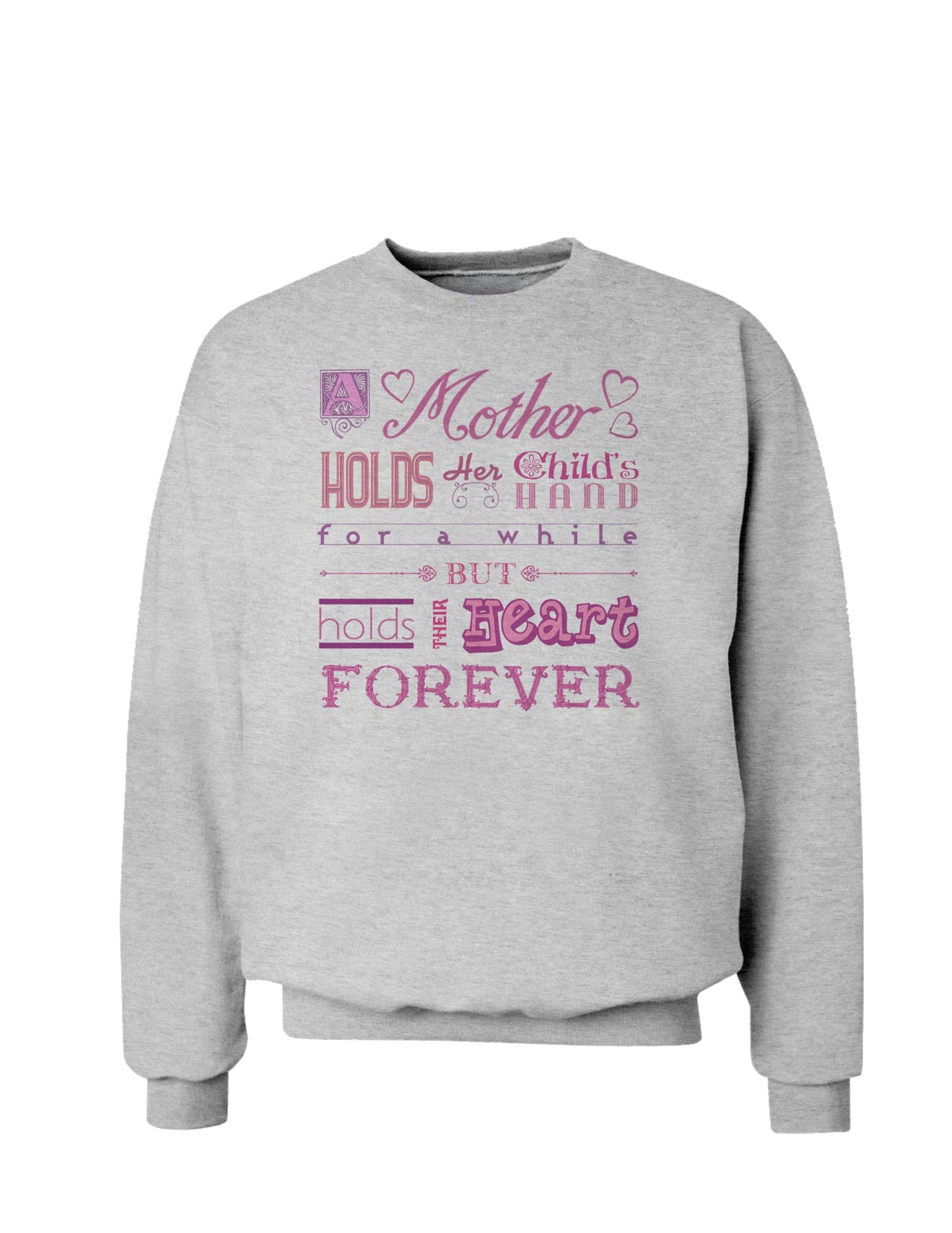 A Mother Holds Mother's Day Sweatshirt-Sweatshirts-TooLoud-AshGray-Small-Davson Sales