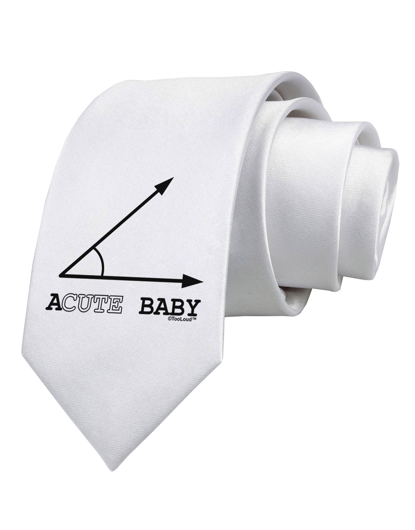 Acute Baby Printed White Necktie