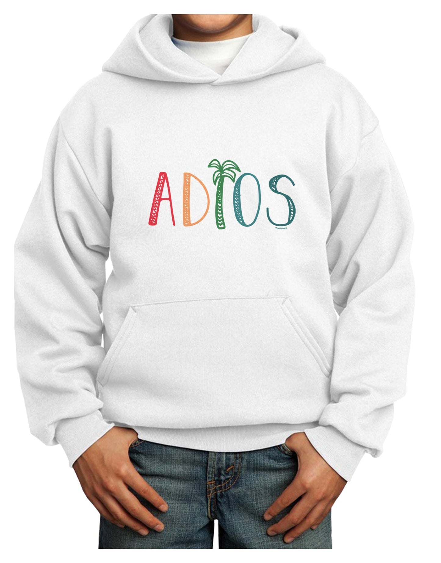 Adios Youth Hoodie Pullover Sweatshirt-Youth Hoodie-TooLoud-White-XS-Davson Sales
